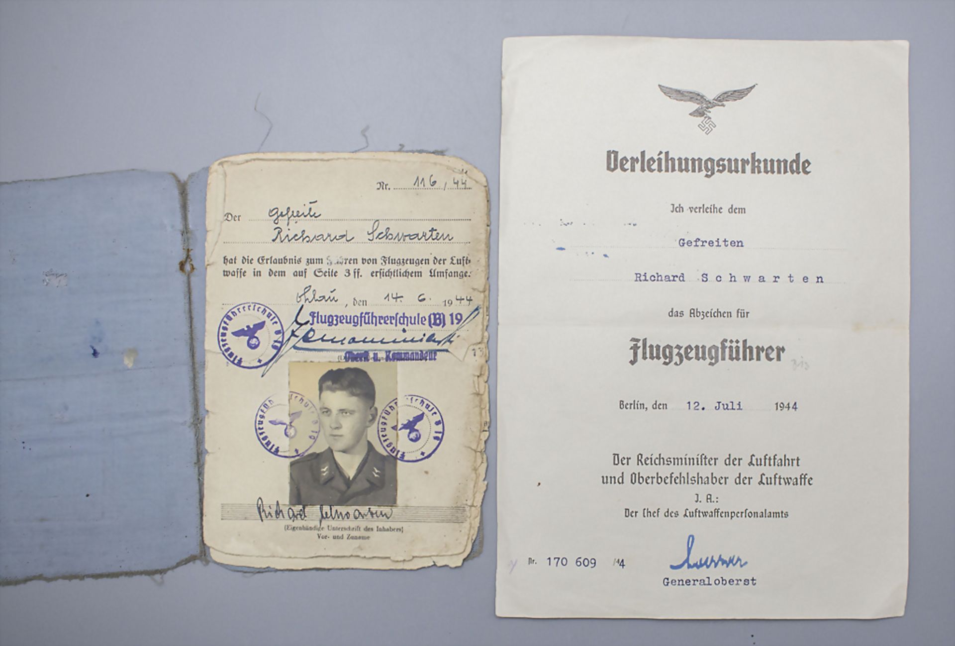 Flieger-Nachlass, Luftwaffe, Drittes Reich / 2. Weltkrieg - Image 2 of 4