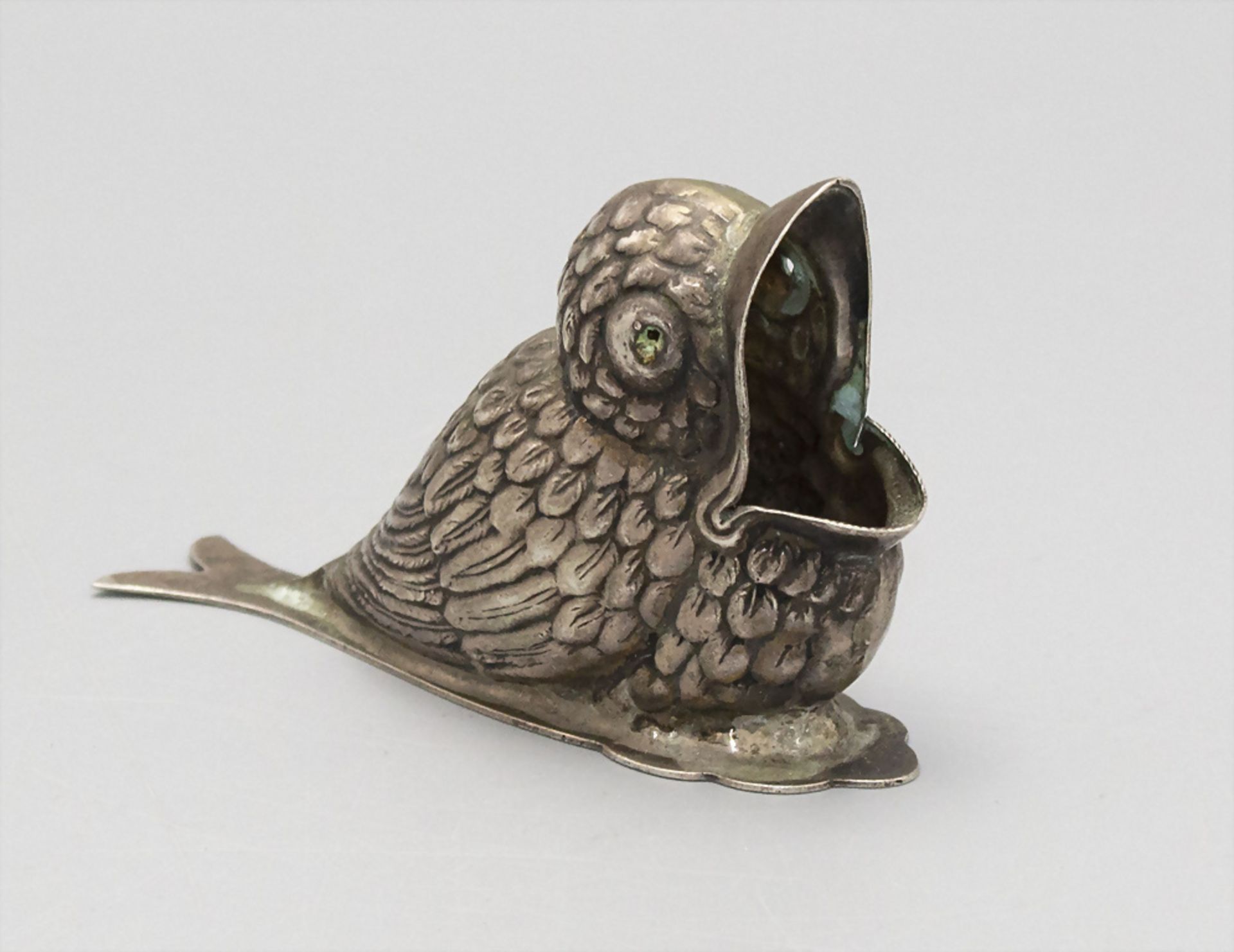 Vogelküken als Zahnstocherhalter / A silver bird chick as toothpick holder, Brandimarte di ...