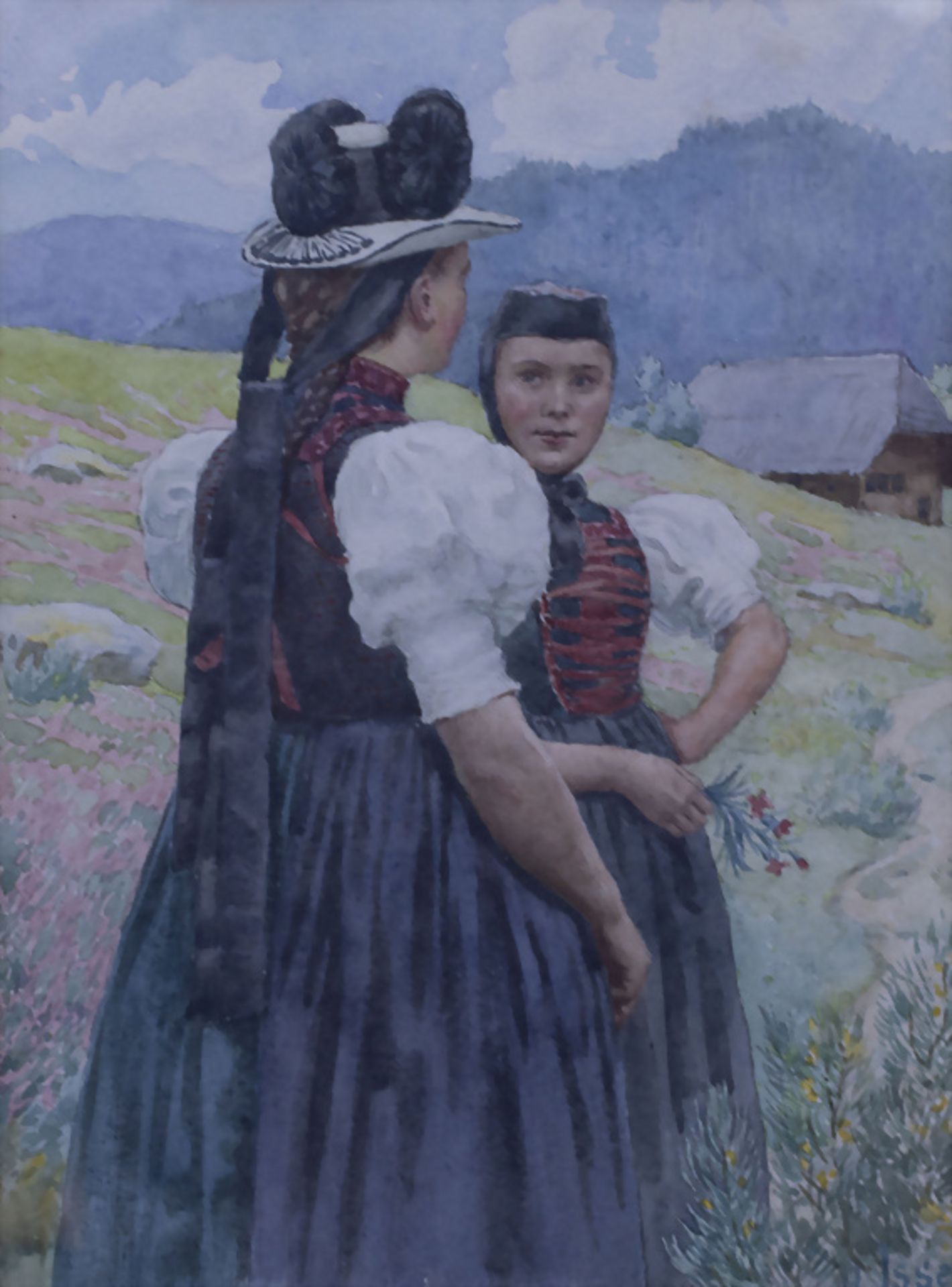 Heinrich ISSEL (1854-1934), 'Schwarzwaldmädchen' / 'Black Forest girls'