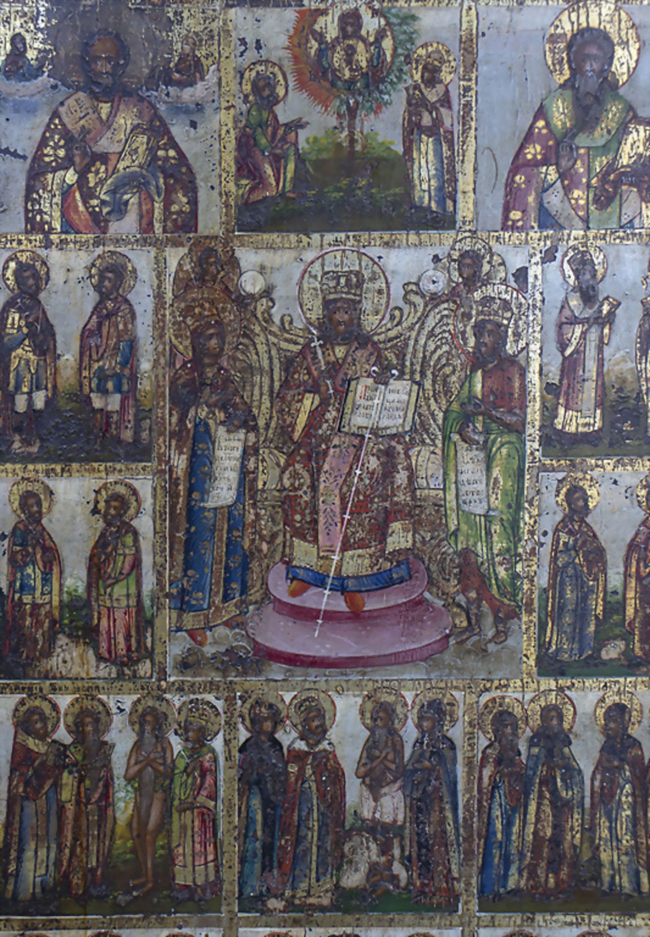 Ikone 'Aller Heiligen' / Icon 'All Saints', Russland, 19. Jh. - Bild 2 aus 8