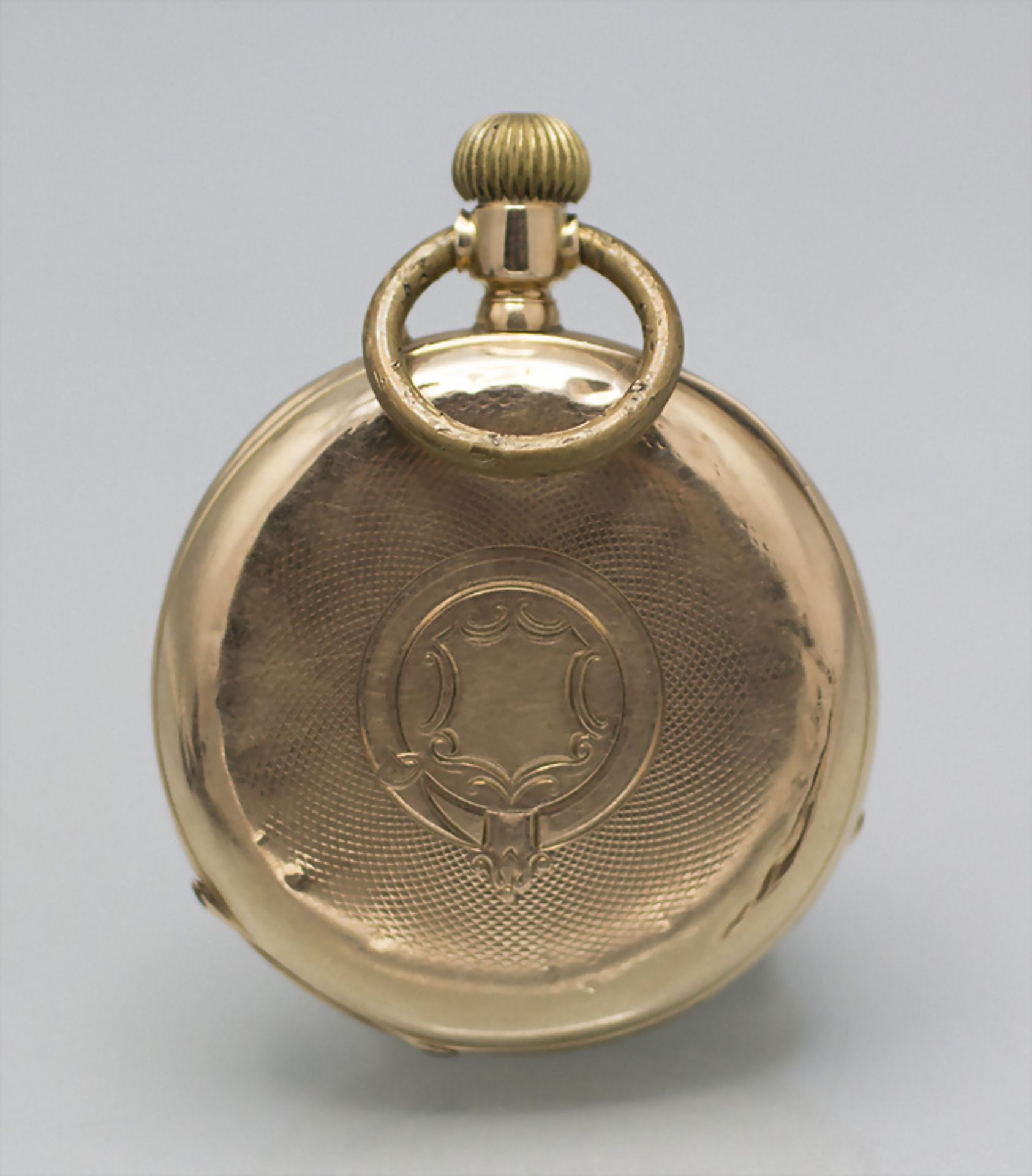 Offene Herrentaschenuhr / An 14 ct gold pocket watch, um 1900 - Image 5 of 7