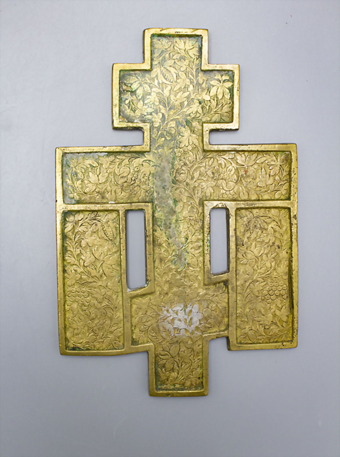 Konvolut Ikone und 3 orthodoxe Kreuze / A set of icon and three Orthodox crosses, Russland, 19. Jh. - Bild 9 aus 9