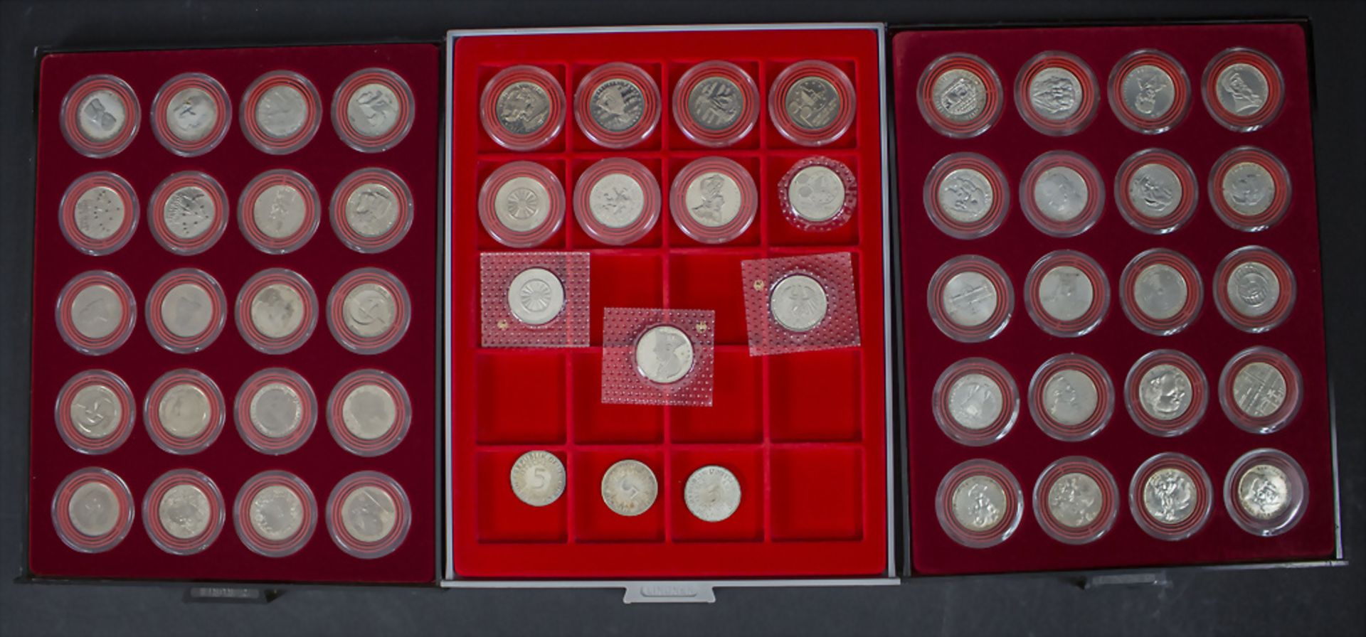 BRD: Sammlung von 55 Stück 5 DM Gedenkmünzen