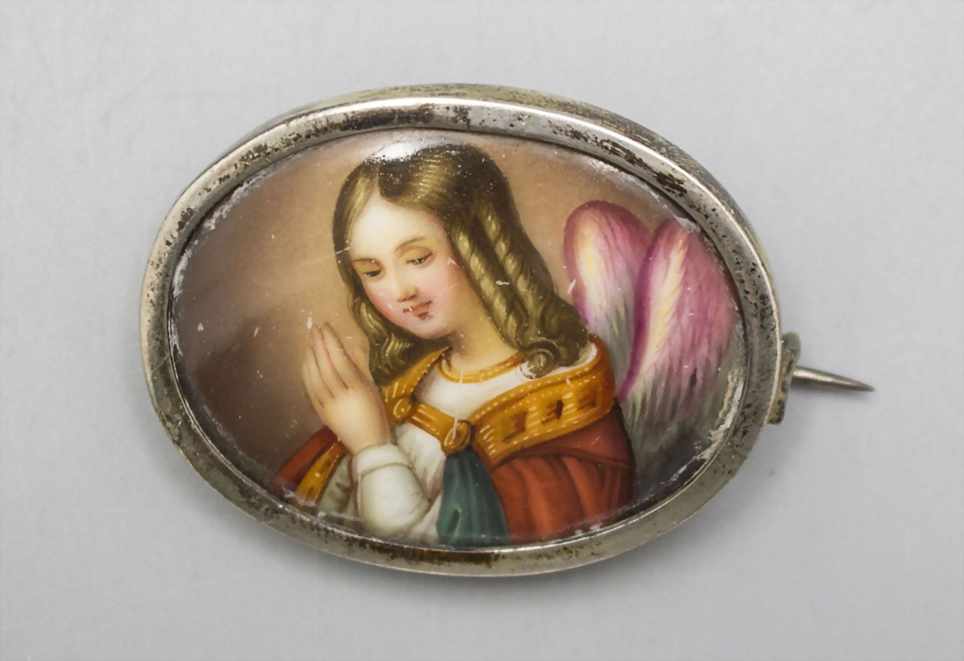 Brosche mit Miniatur / A brooch with a miniature, um 1900