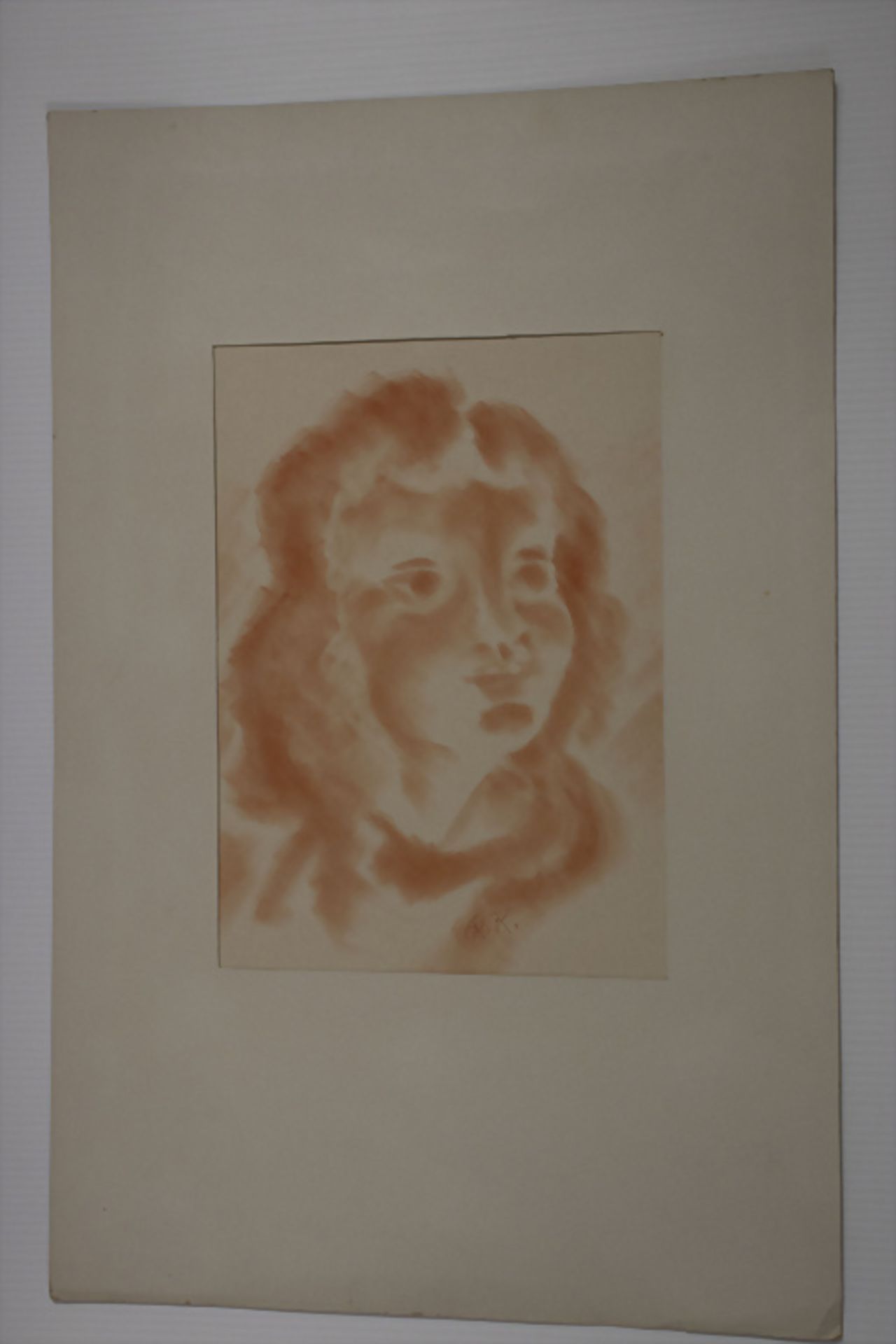 Monogrammist des 20. Jh., 'Mädchenporträt / 'Portrait of a girl', Karlsruhe - Image 2 of 3