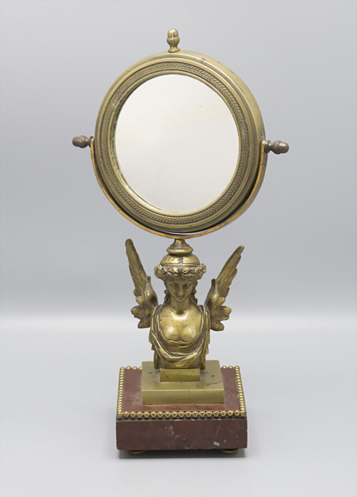 Bronze Tischspiegel mit Nike / A bronze mirror with Nike, Frankreich, 19. Jh.