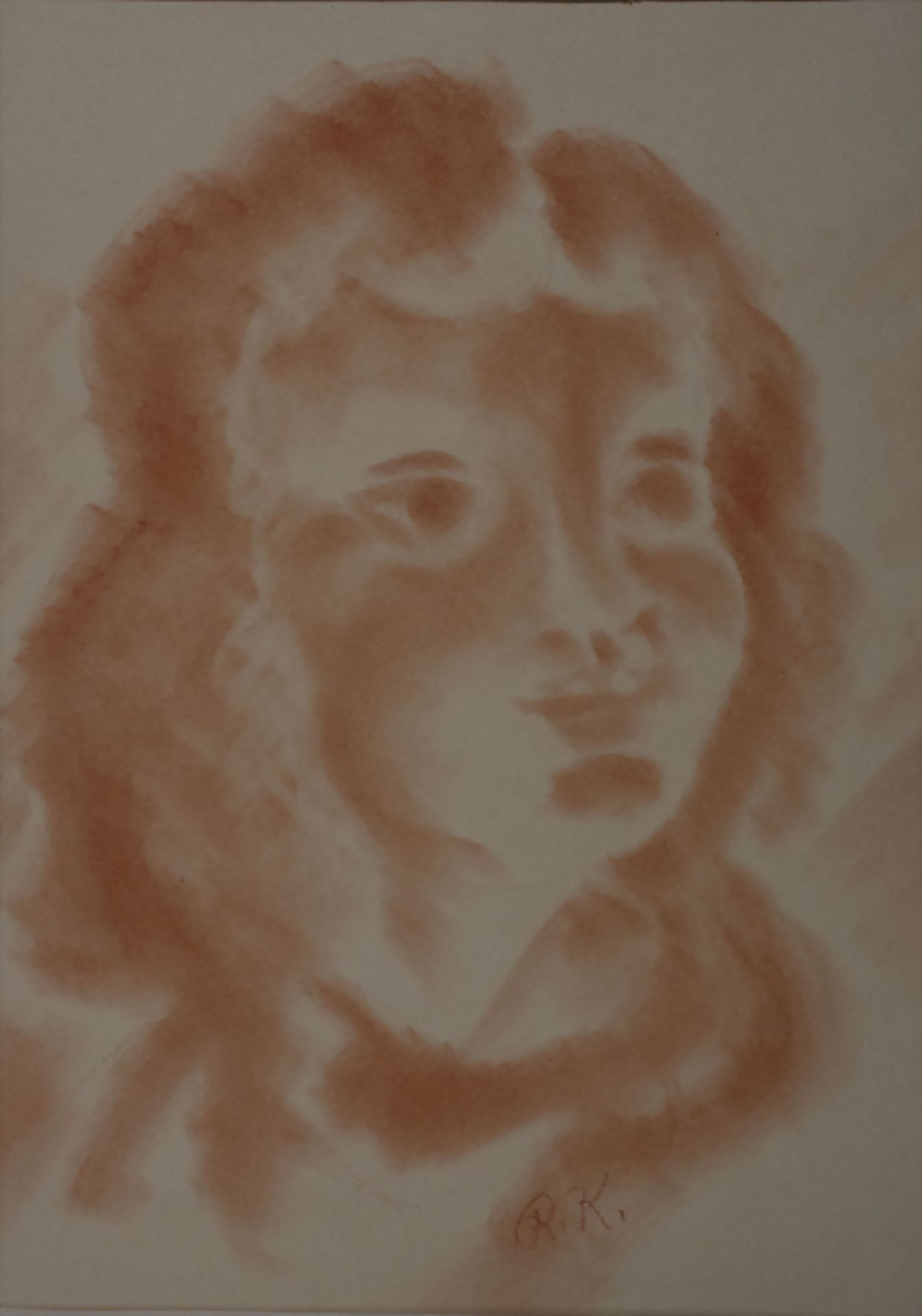 Monogrammist des 20. Jh., 'Mädchenporträt / 'Portrait of a girl', Karlsruhe