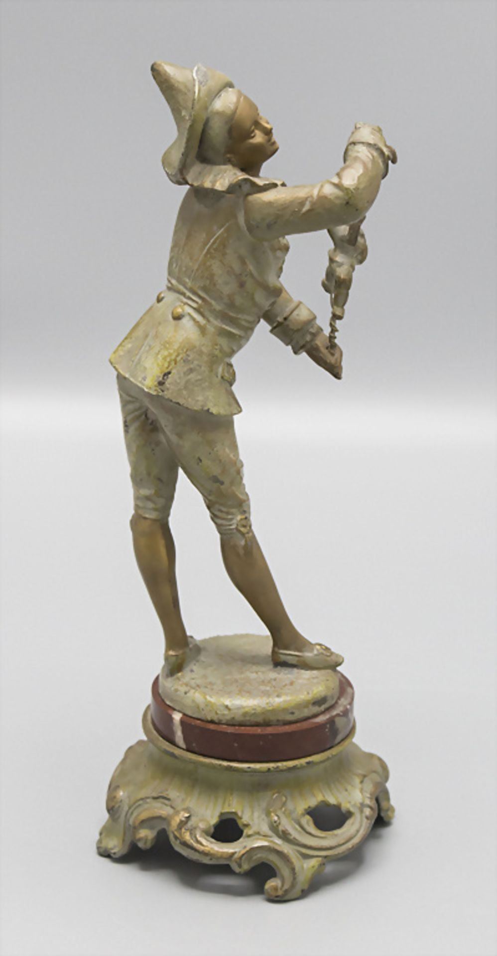 Zinngussfigur eines Harlekins / A tin casting figure of a harleqin, deutsch, um 1900 - Image 5 of 7