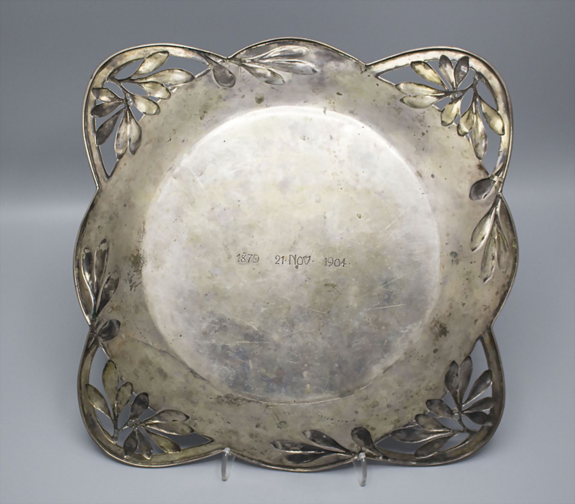 Jugendstil Schale / A plated Art Nouveau bowl, um 1904 - Bild 2 aus 4