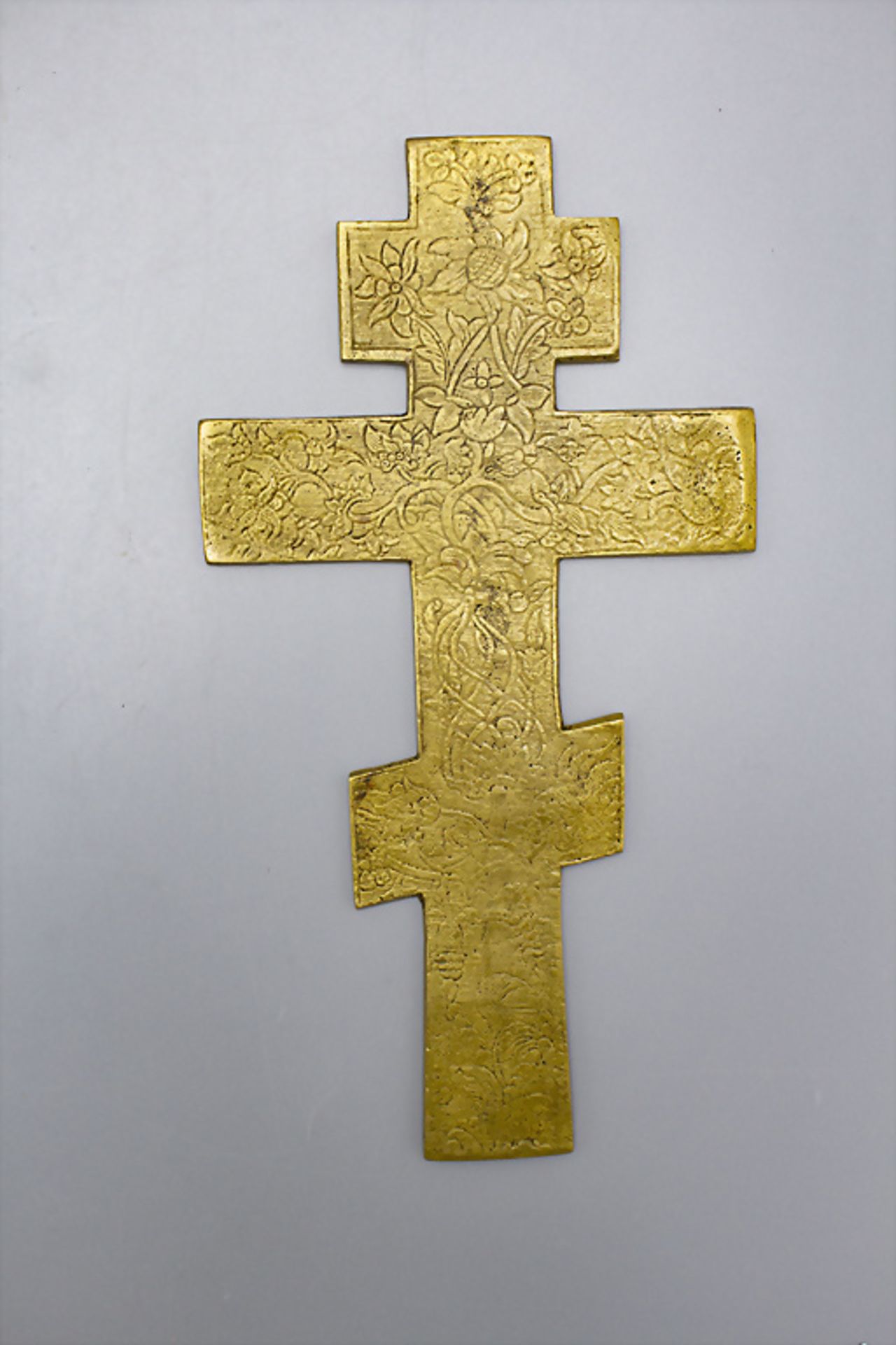 Konvolut Ikone und 3 orthodoxe Kreuze / A set of icon and three Orthodox crosses, Russland, 19. Jh. - Bild 8 aus 9