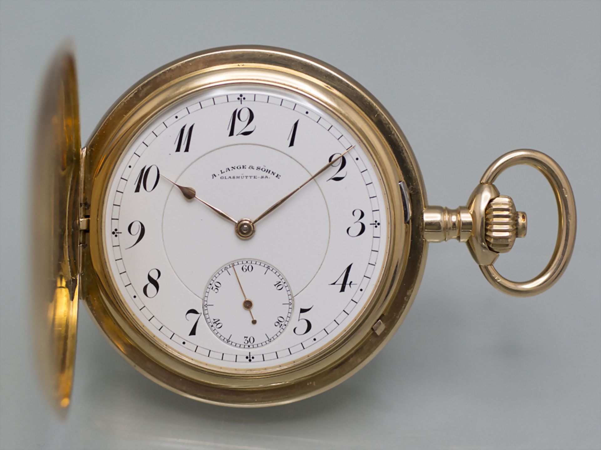 Savonette Taschenuhr / A 18 ct gold pocket watch, A. Lange & Söhne, Glashütte in Sachsen, um ...