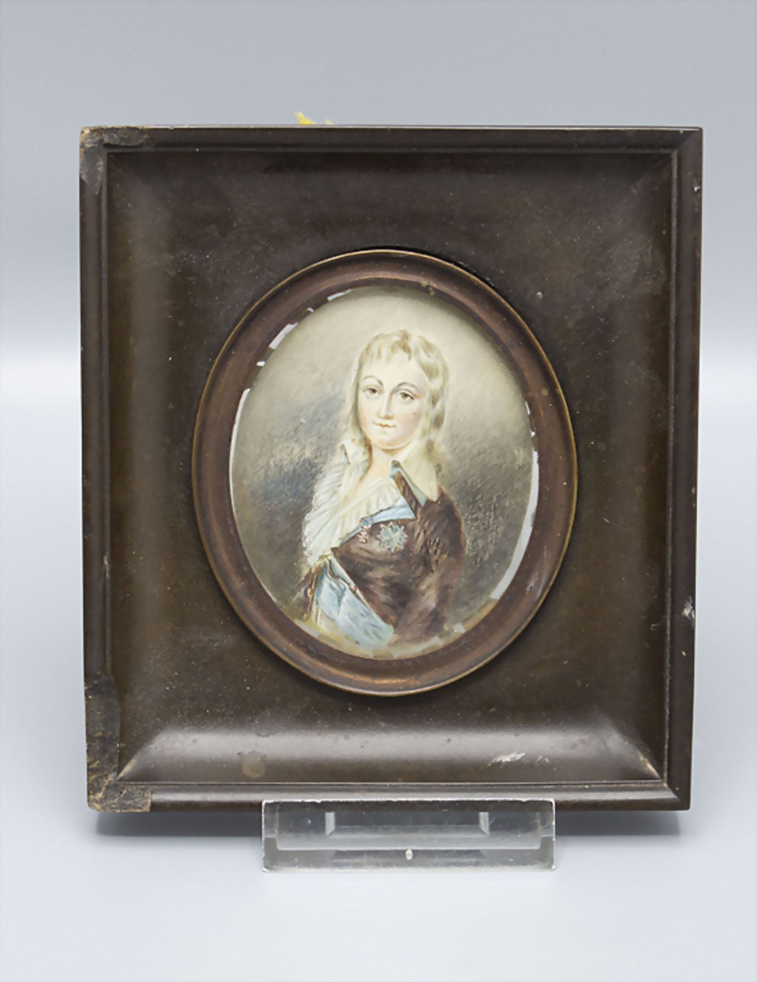 Miniatur Porträt des jungen Ludwig XVII als Dauphin / A miniature portrait of the young Louis ...