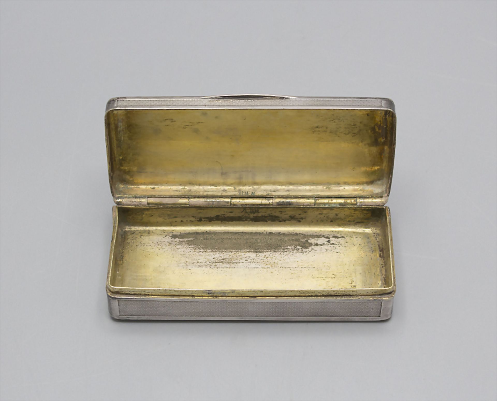 Tabakdose / A silver tobacco box, 19. Jh. - Bild 3 aus 4