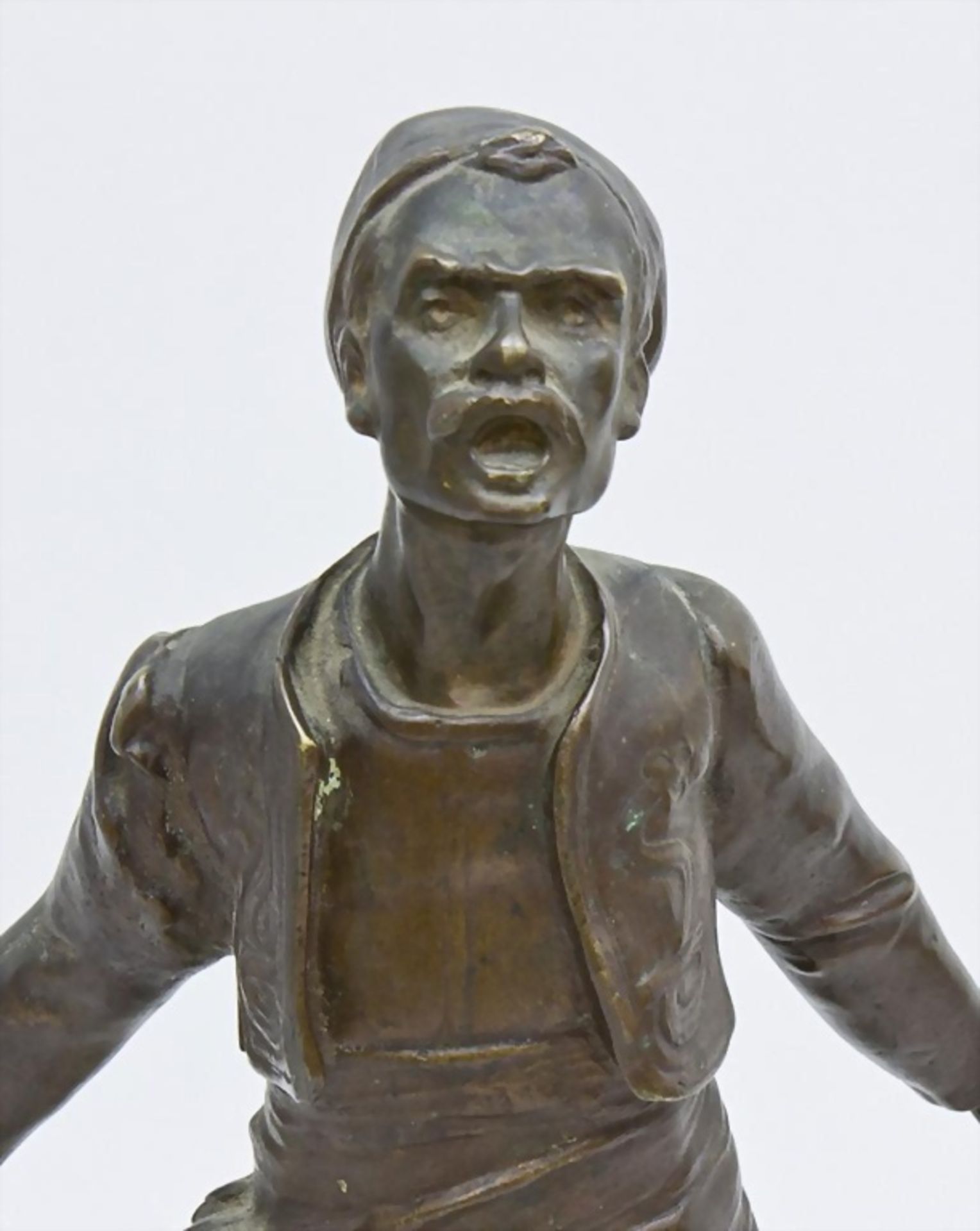 Orientale/Bronze Sculpture Of A Shouting Oriental Man, Georges Flamand, um 1900 - Image 5 of 5