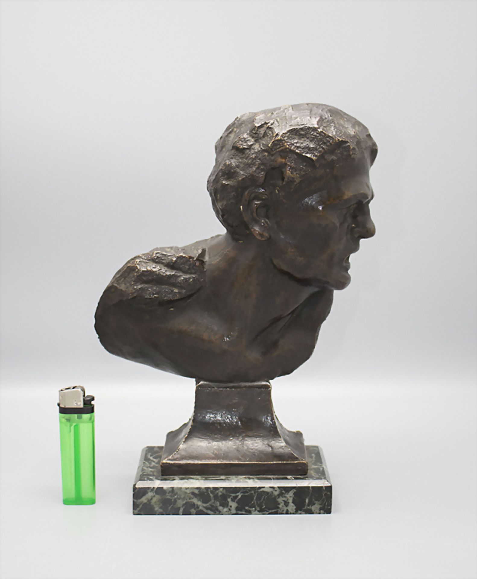 Männliche Bronze Büste / A male bronze buste - Bild 2 aus 6