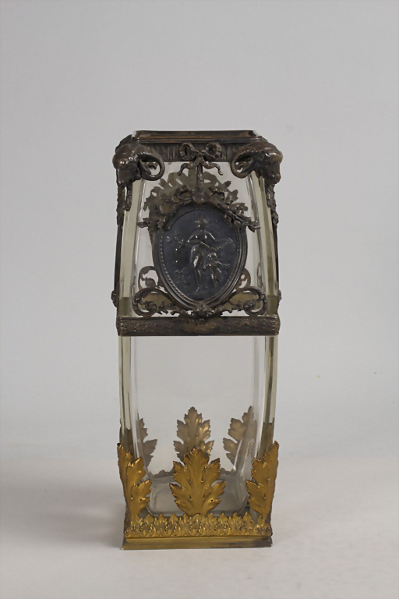 Vase mit Bronze und Silbermontur 'Die vier Jahreszeiten' / A crystal glass vase with bronze ... - Bild 4 aus 11