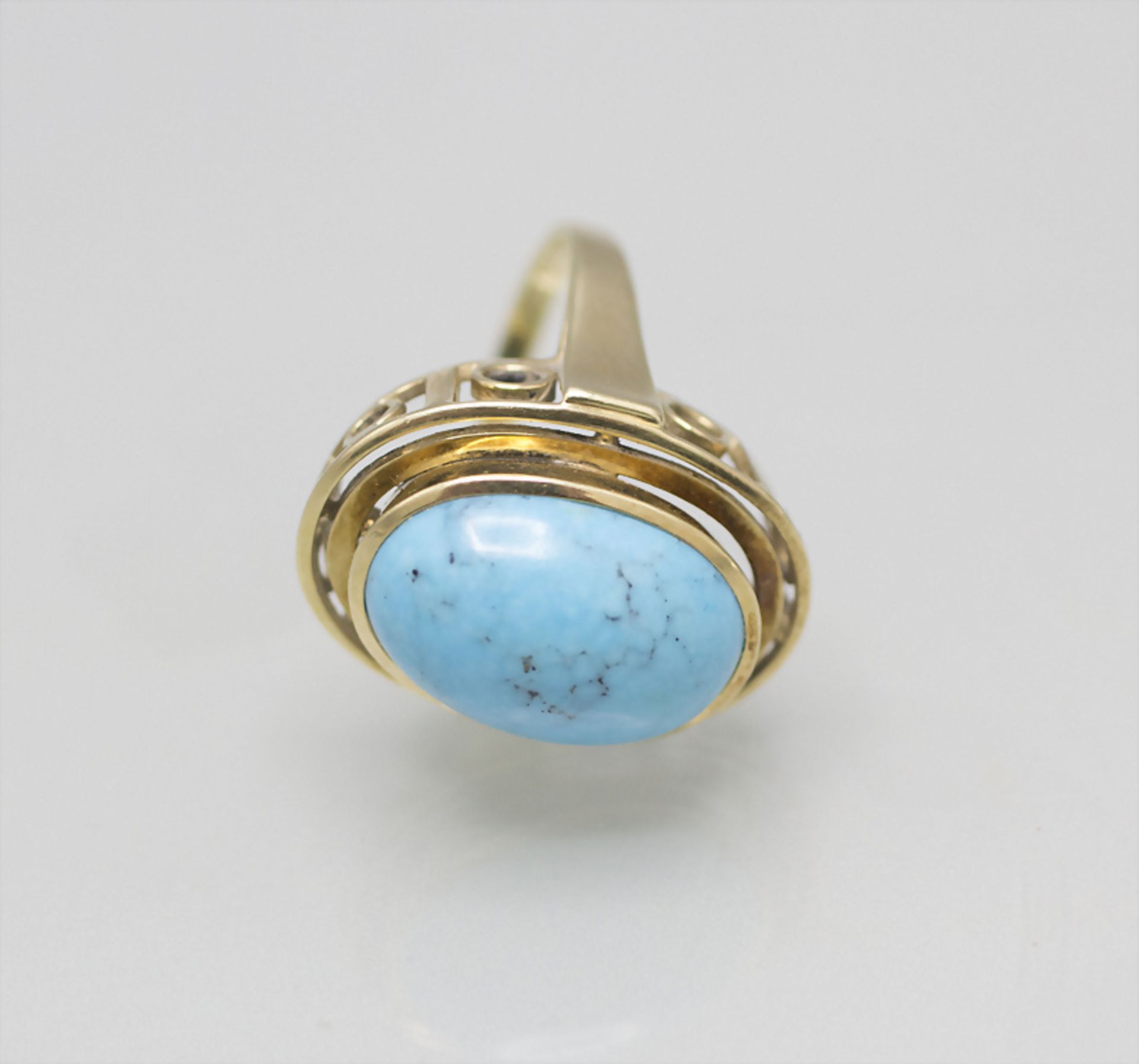 Damenring mit Türkis / A ladies 14 ct gold ring with turquoise