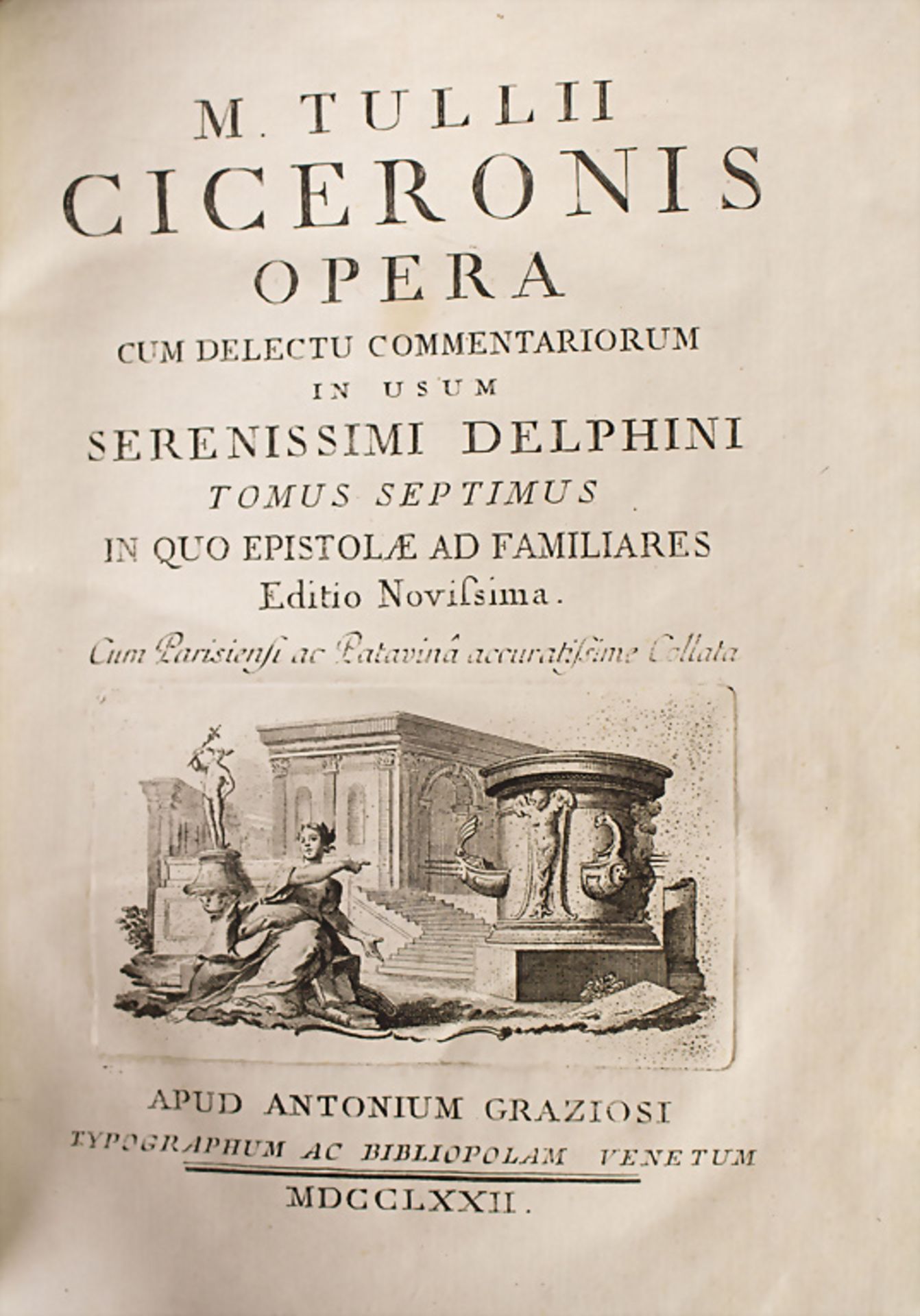 M. Tullii Ciceronis: 'Opera, cum delectu commemtariorum in usum serenissimi delphini', 1772 - Image 4 of 6