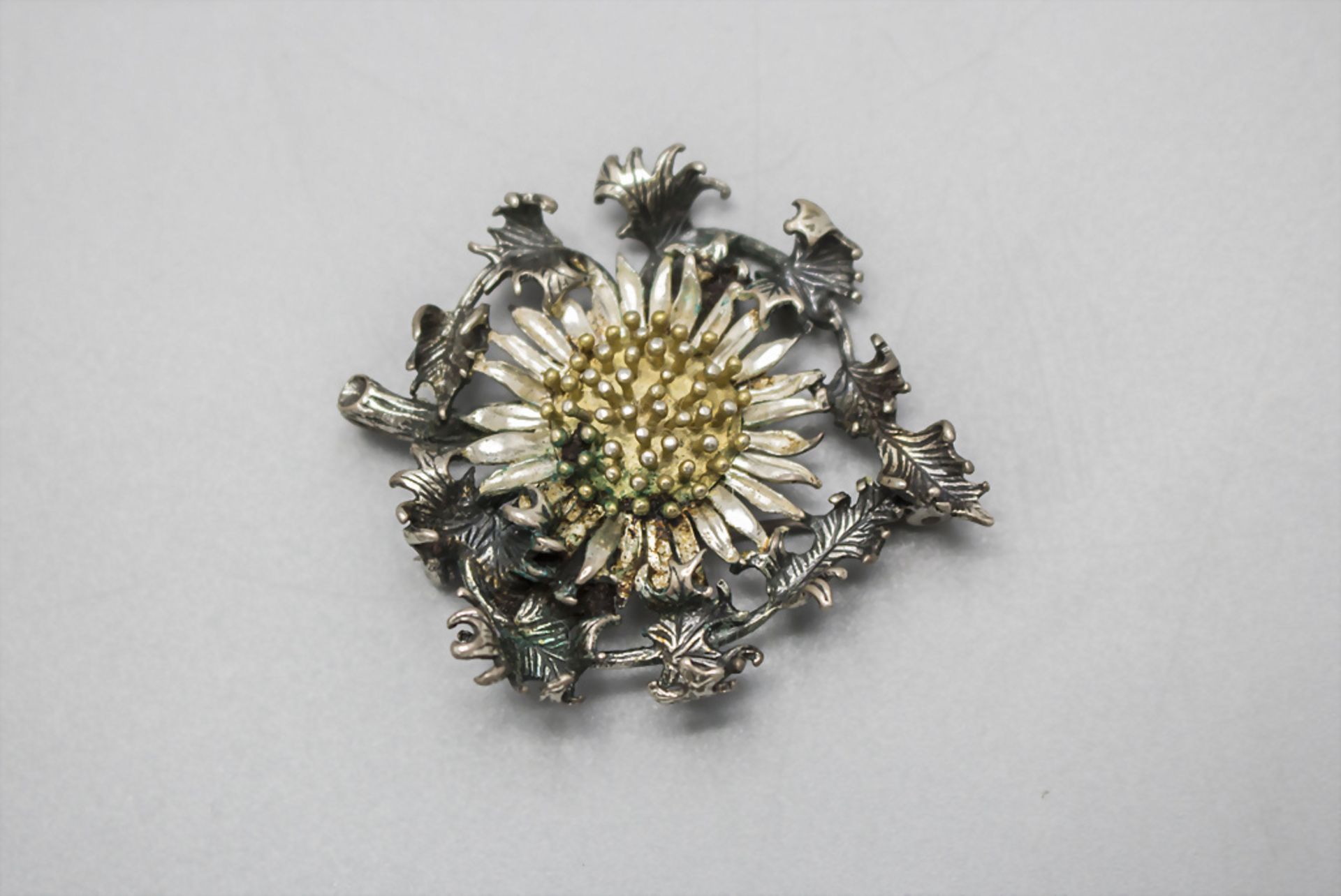 4-teilige Trachten Parure mit Silberdisteln / A 4-piece silver parure with silver thristles, ... - Image 4 of 5