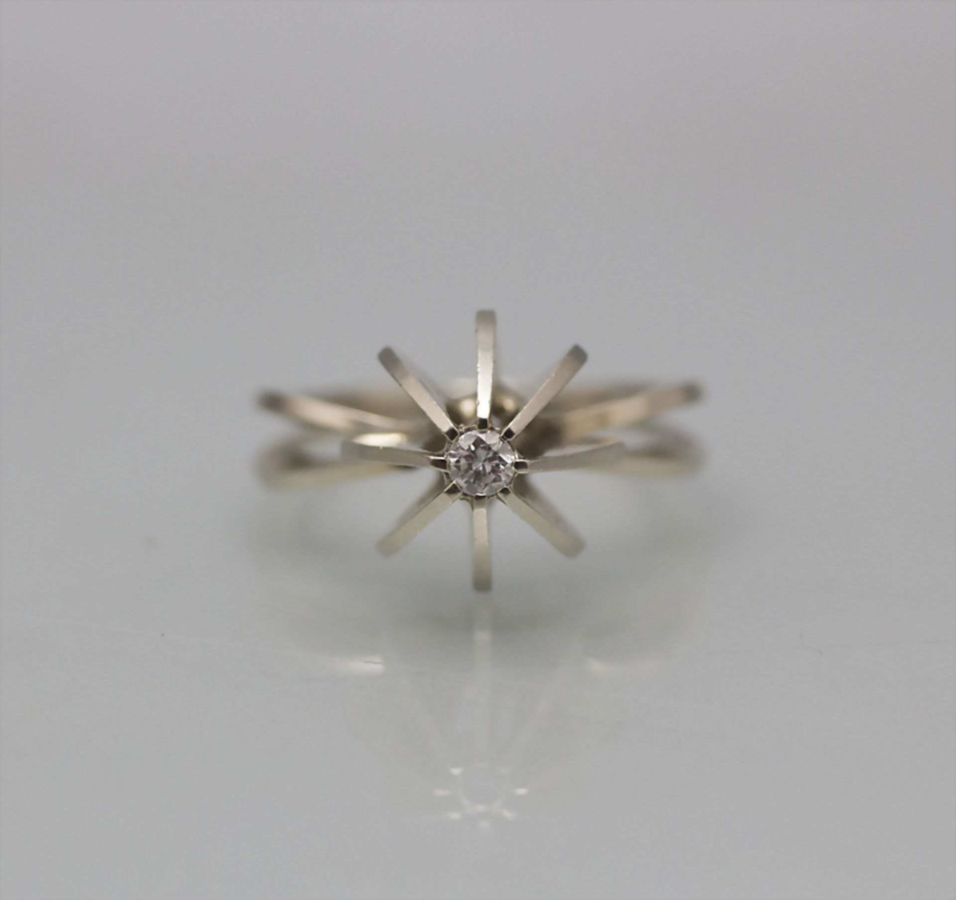 Damenring mit Brillant / A ladies 18 ct gold ring with diamond - Bild 3 aus 4