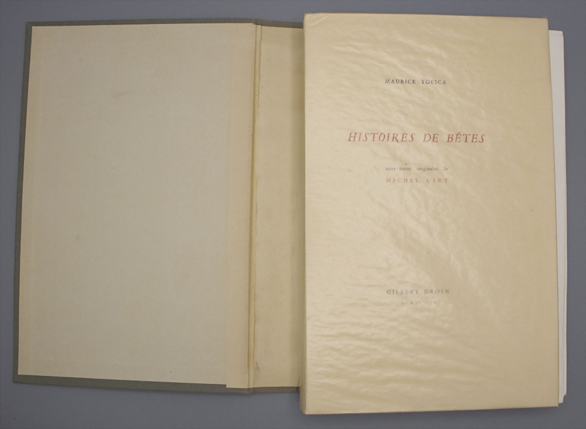 Michel CIRY / Maurice Toesca: 'Histoires de Bêtes', 1948