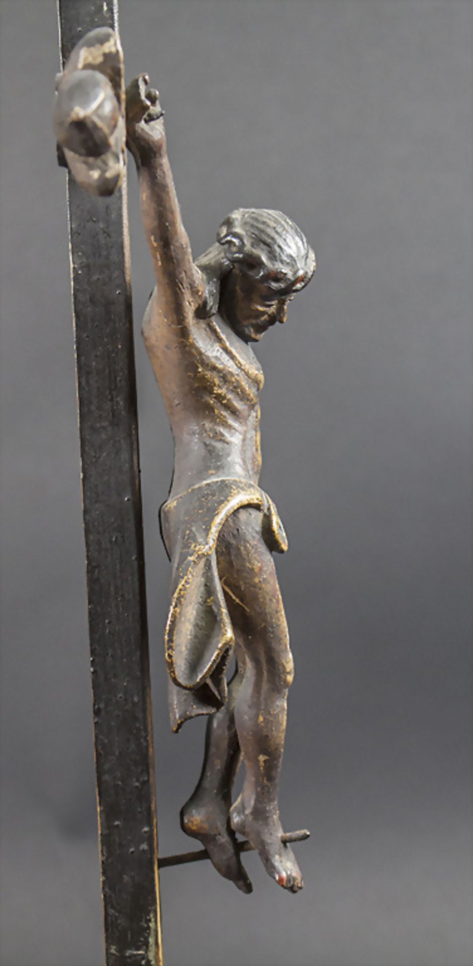 Barockes Standkreuz Kruzifix / A Baroque wooden standing cross crucifix, 18. Jh. - Bild 4 aus 6