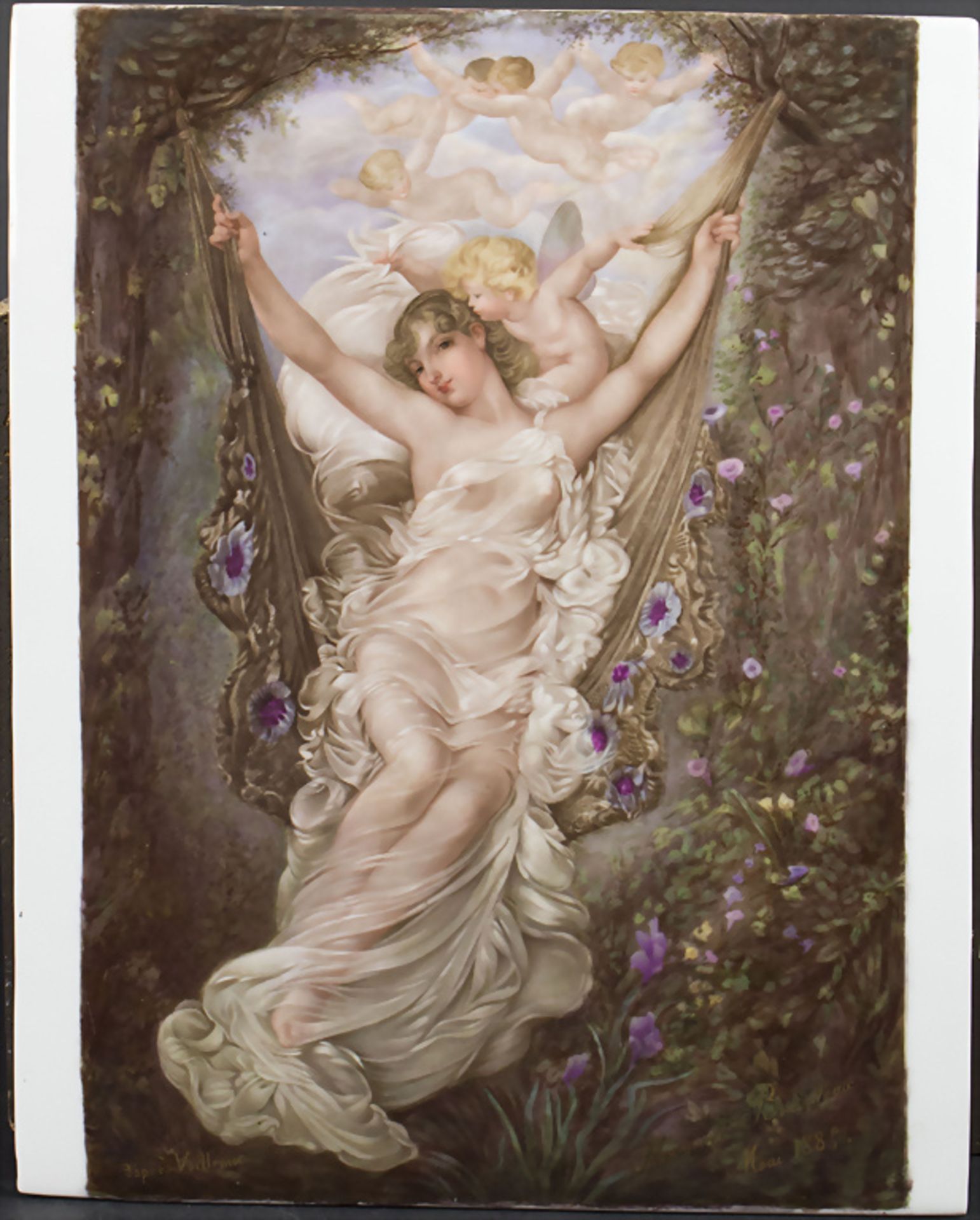 Porzellanplatte 'Venus schaukelt' / A porcelain plate 'Swinging Venus', Marguerite ... - Bild 2 aus 5
