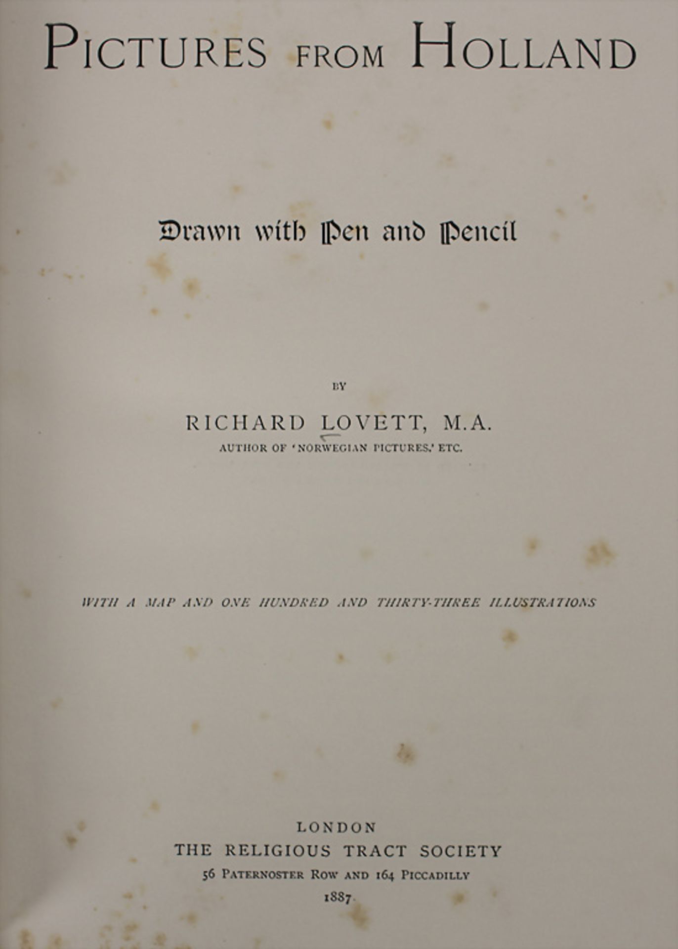 Richard Lovett: 'Pictures from Holland', London 1887