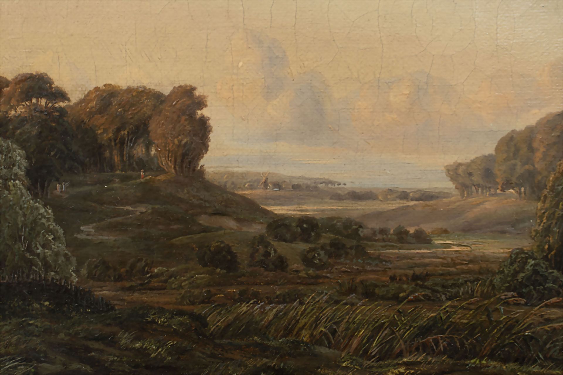 Monogrammist des 19. Jh., 'Landschaft mit Reiher' / 'A landscape with heron', 1842 - Image 4 of 7