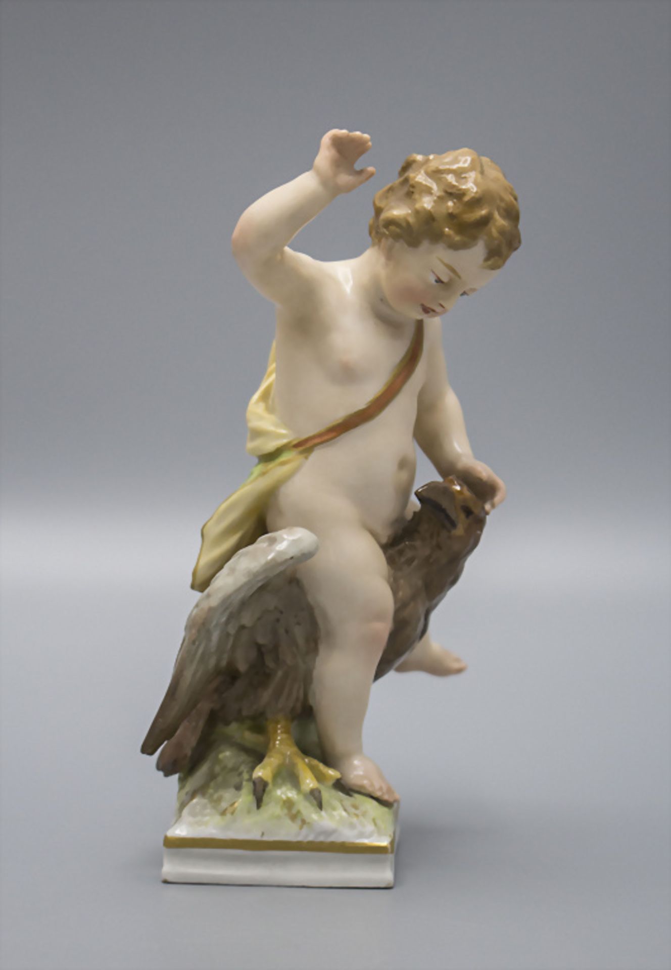 Mytologische Figur 'Jupiter auf dem Adler' / A cherub as Jupiter with an eagle, KPM Berlin, ... - Bild 5 aus 6