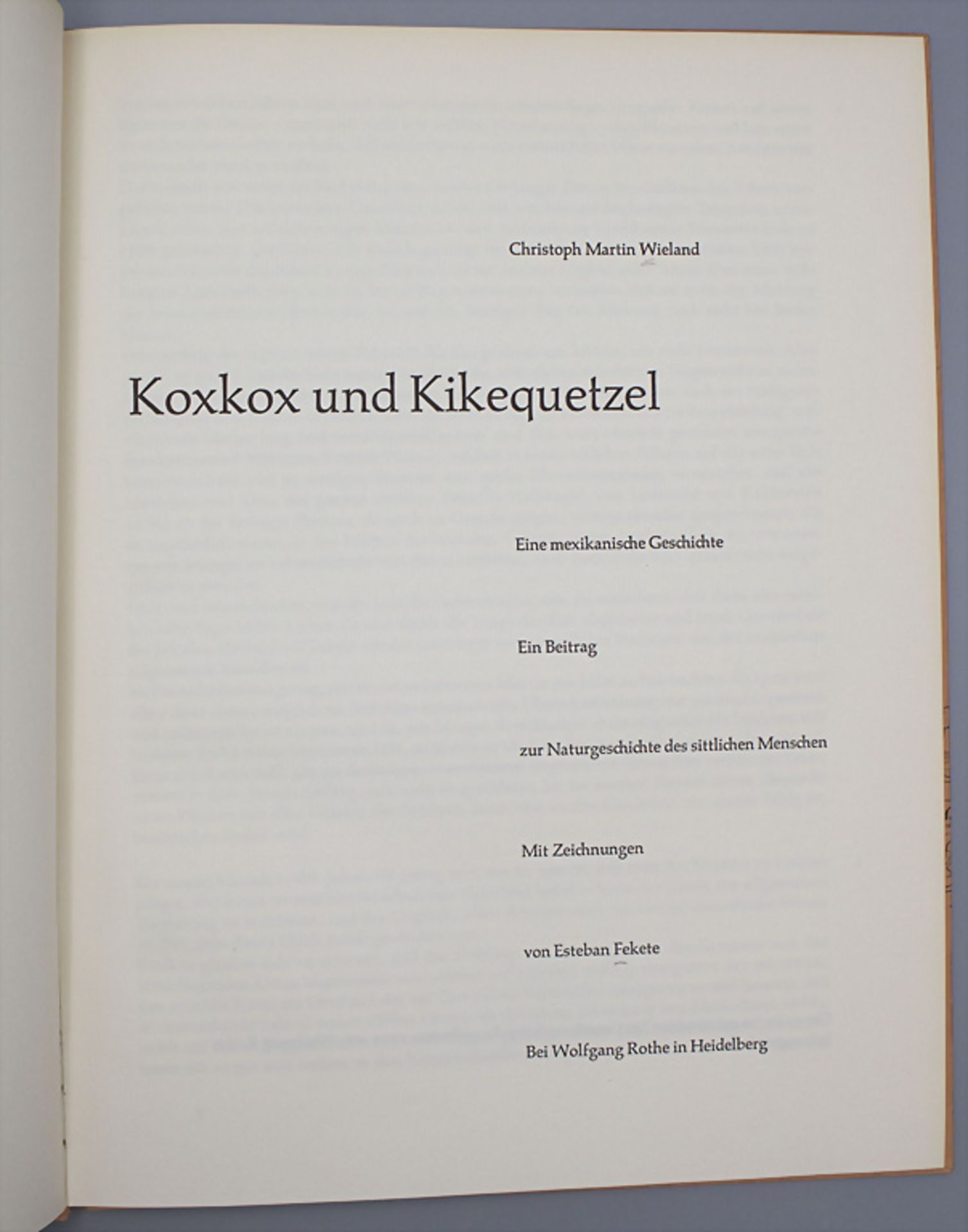 Esteban FEKETE / Chr. M. Wieland: 'Kokox und Kikequetzel', 1958 - Image 2 of 4