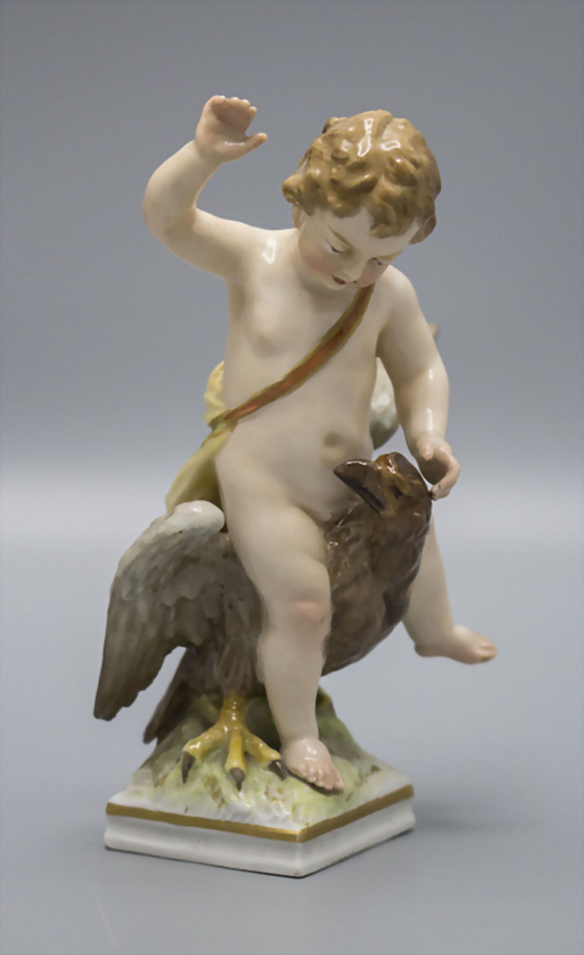 Mytologische Figur 'Jupiter auf dem Adler' / A cherub as Jupiter with an eagle, KPM Berlin, ...