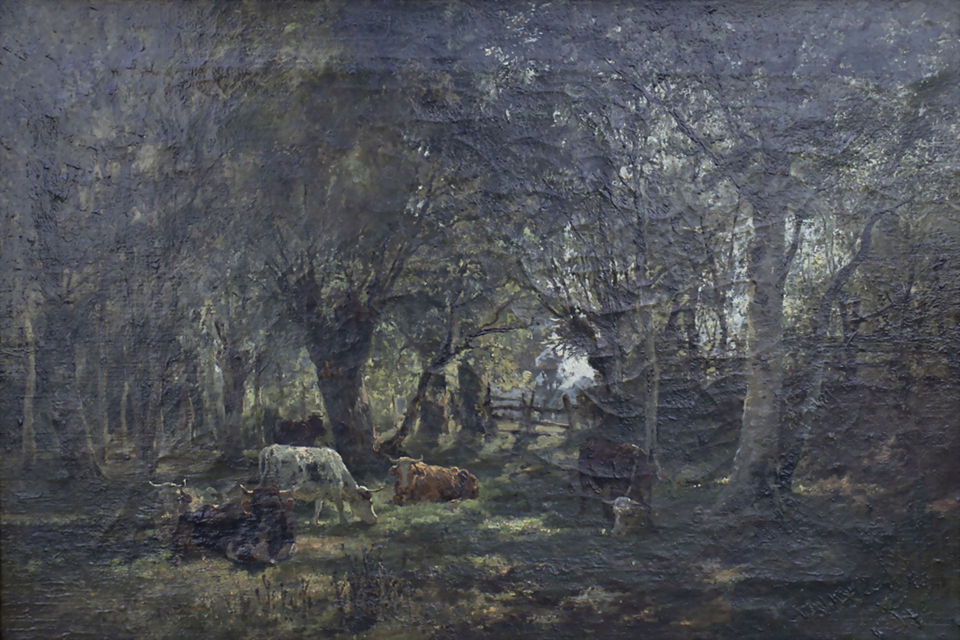 Herrmann BAISCH (1846-1894), 'Kühe auf schattiger Weide' / ' Cows on a shady meadow', um 1880