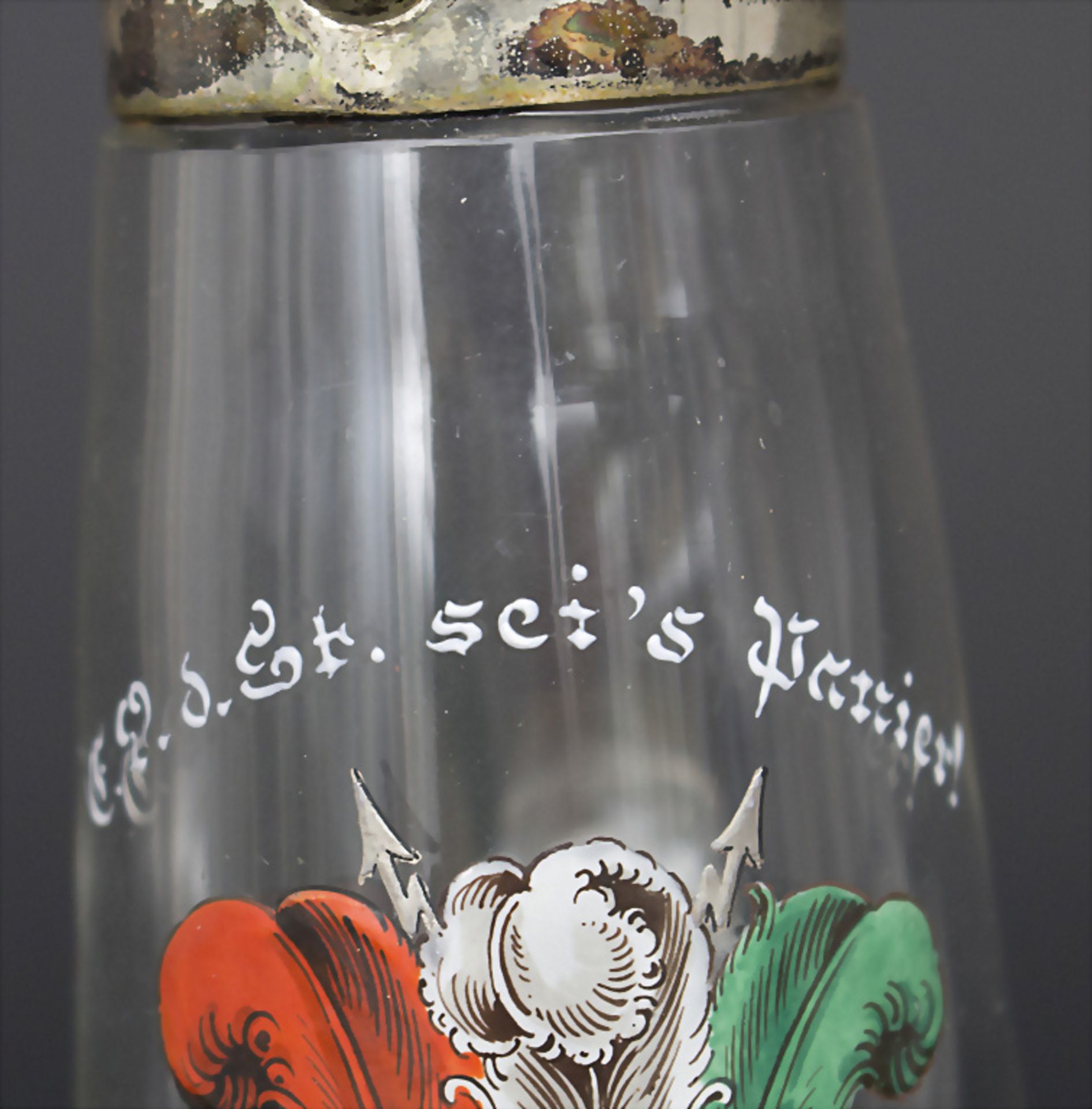 Burschenschaft-Schenkkrug / A fraternity glass jug, um 1903 - Image 5 of 9