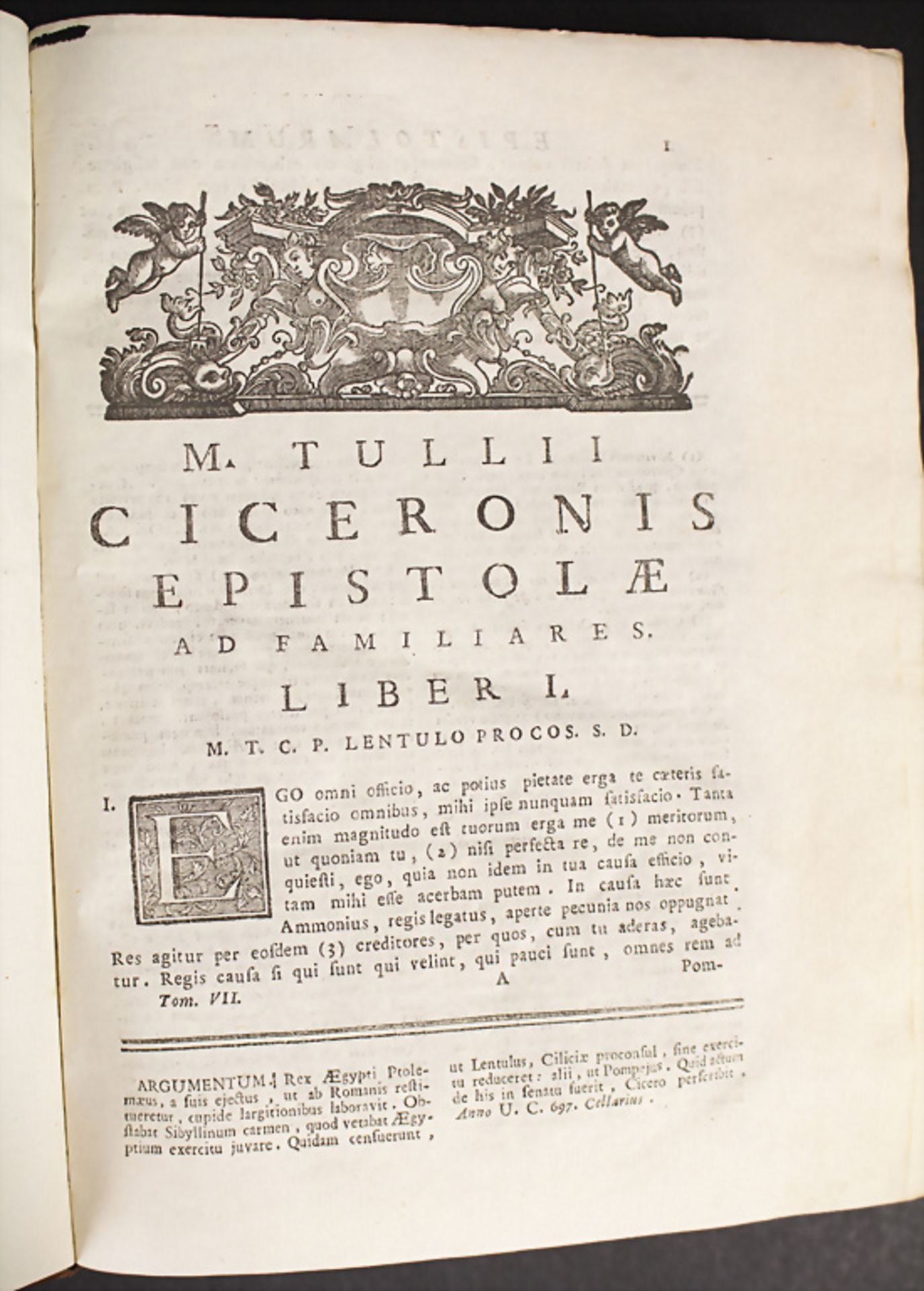 M. Tullii Ciceronis: 'Opera, cum delectu commemtariorum in usum serenissimi delphini', 1772 - Image 5 of 6