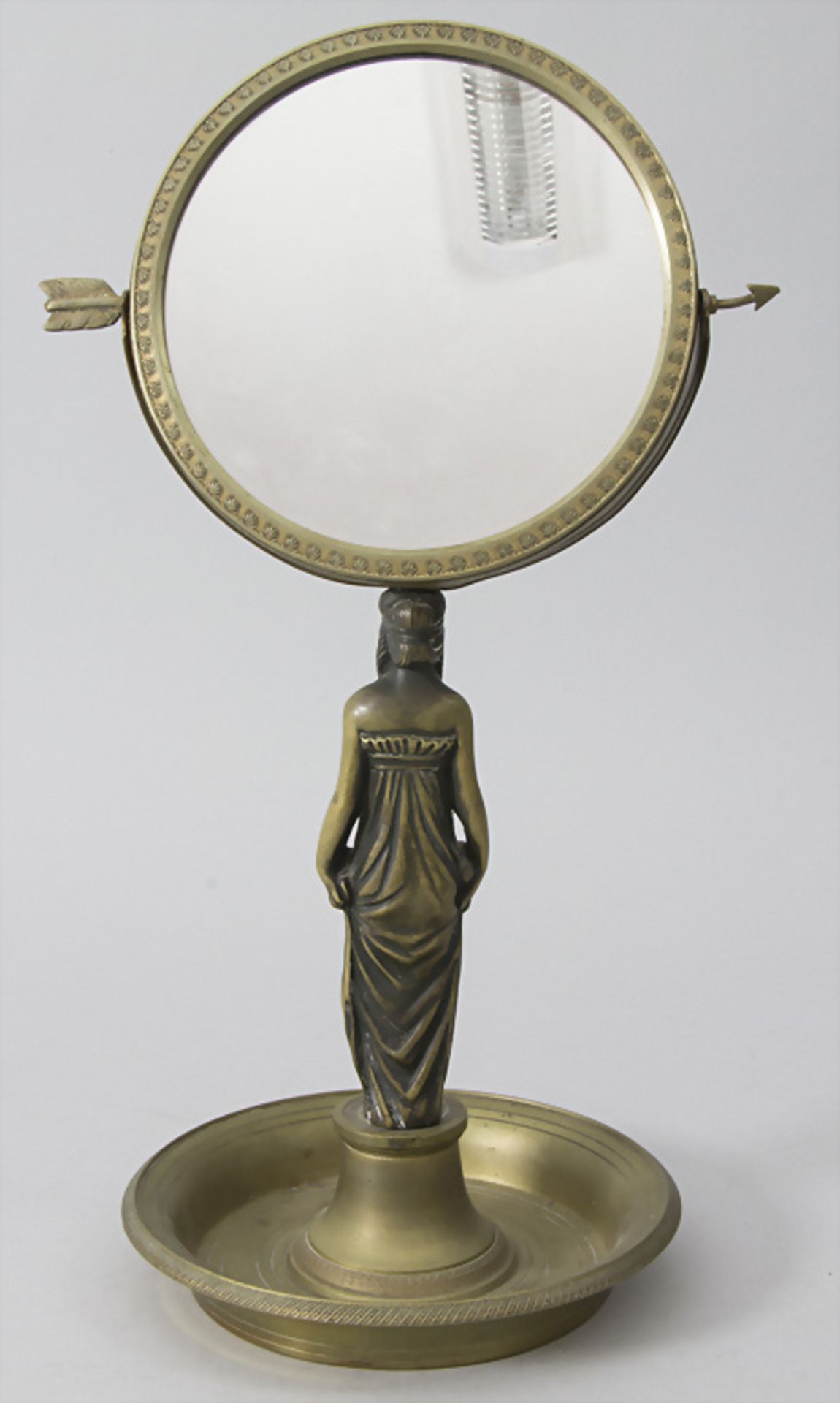 Figürlicher Tischspiegel / A figural bronze mirror, Frankreich, 19. Jh - Bild 2 aus 4