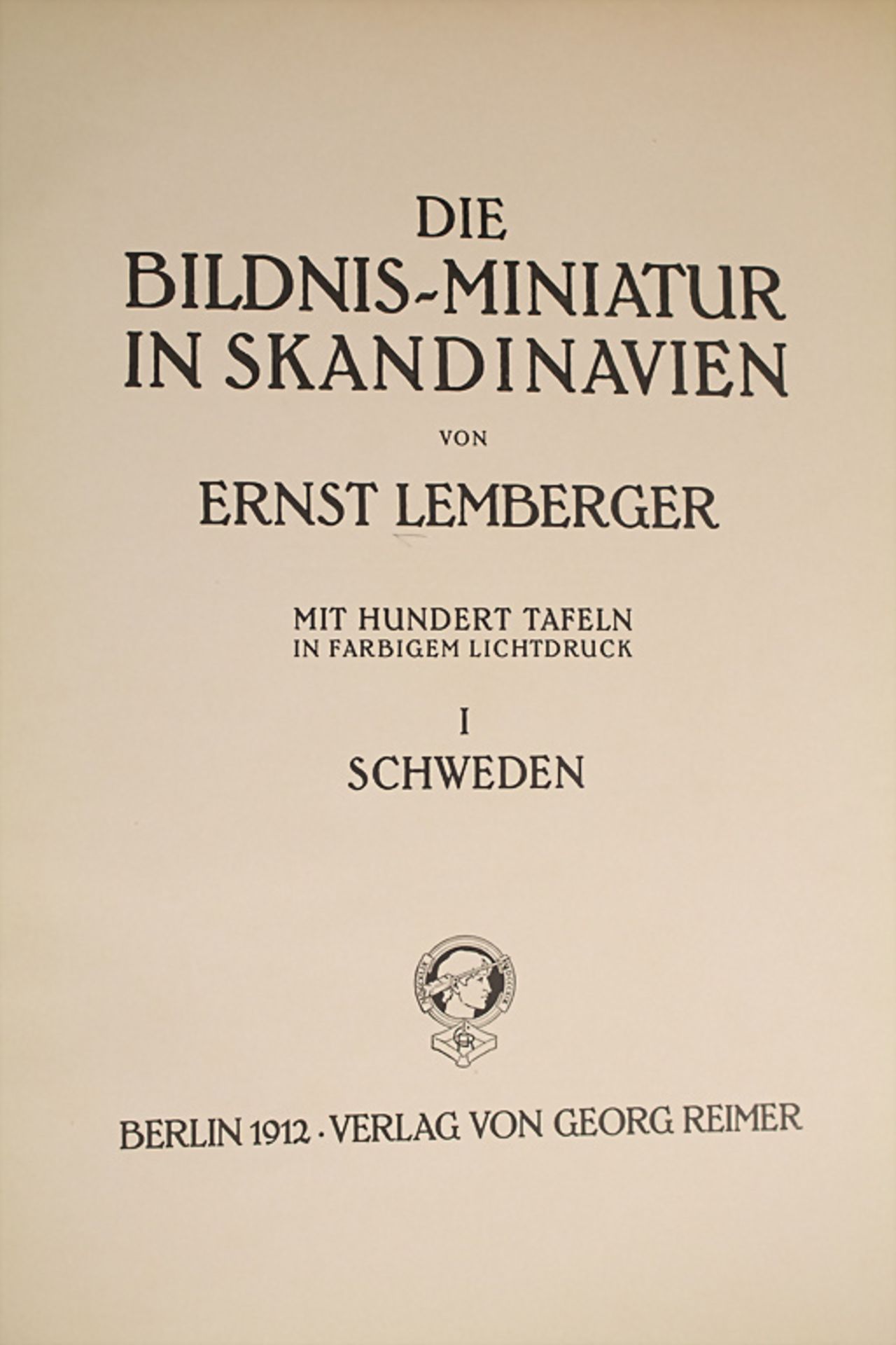 Ernst Lemberger: 'Die Bildnis-Miniatur in Skandinavien', 1929 - Image 6 of 13