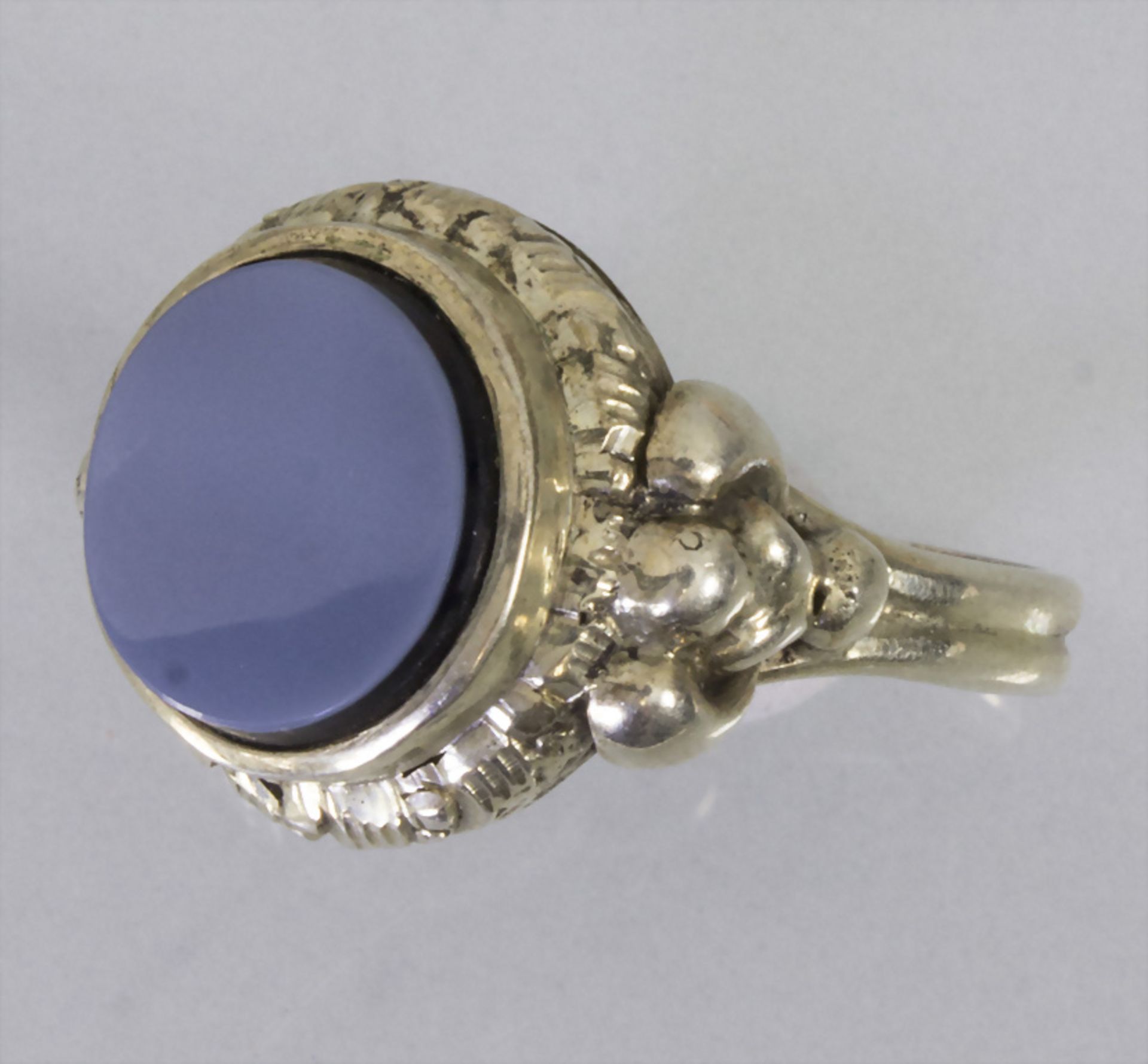 Damenring mit Achat / A gold washed silver ring with agate