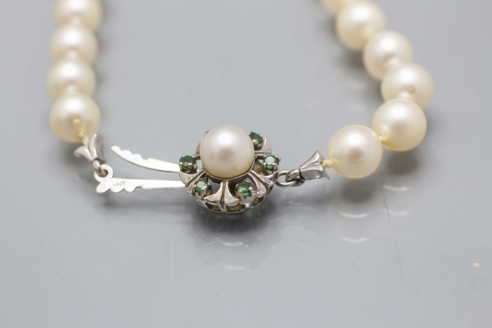 Perlenkette / A pearl necklace with 14 ct gold clasp - Image 5 of 6