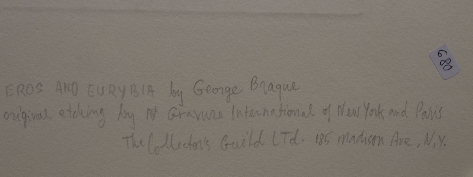Georges BRAQUE (1882-1963), 'Eurybia et Eros', aus: 'Théogonie d'Hésiod' - Bild 5 aus 6