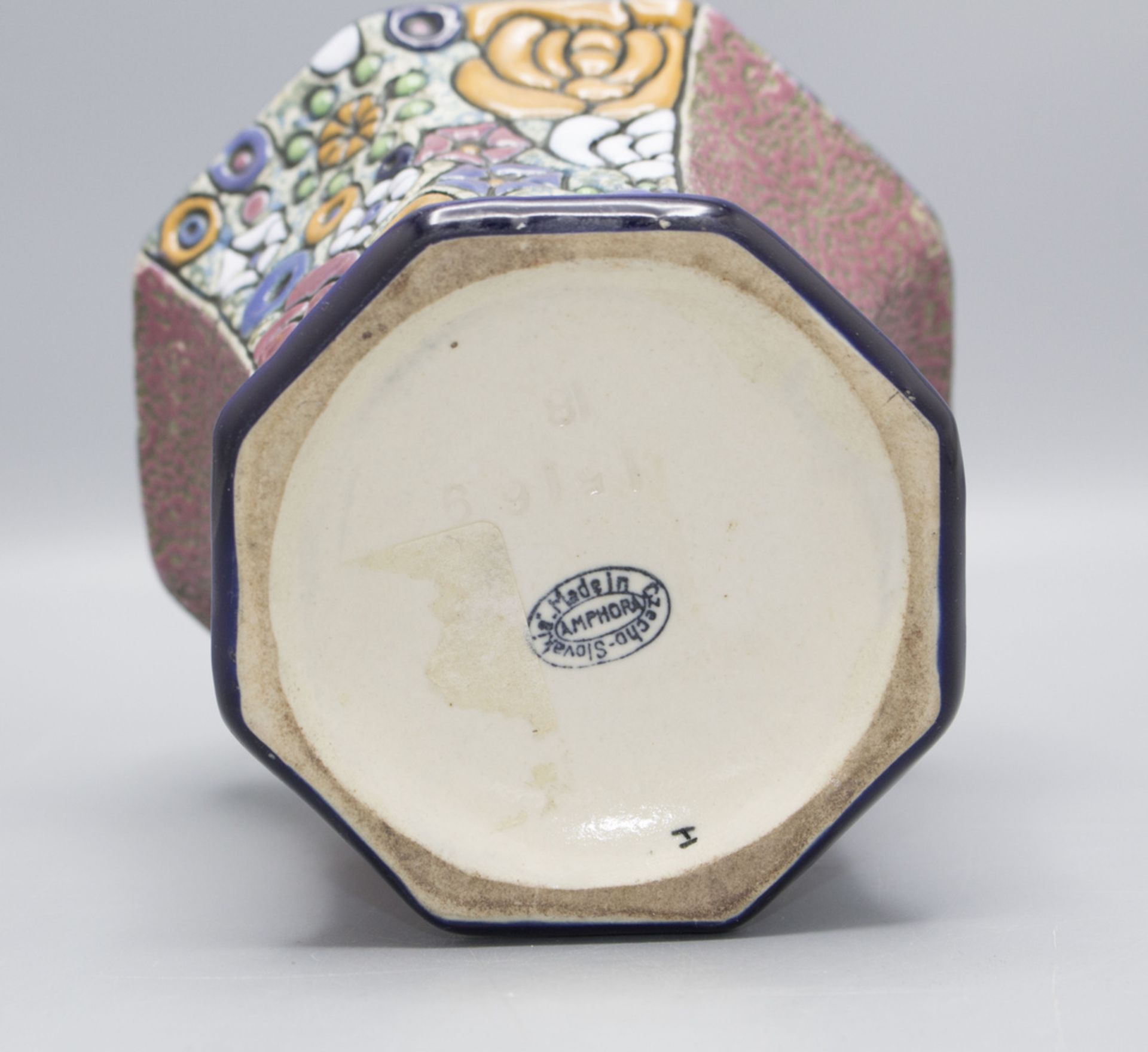 Art Déco Henkel Schale / An Art Deco decorative basket bowl, Amphora-Werke, Riessner, ... - Image 5 of 5