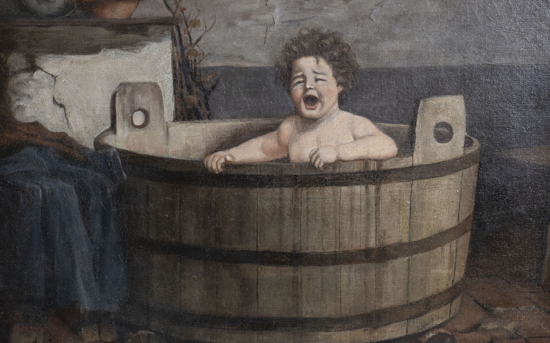 Monogrammist des 19./ 20. Jh., 'Das unerwünschte Bad' / 'The undesirable bath', Frankreich, 1901