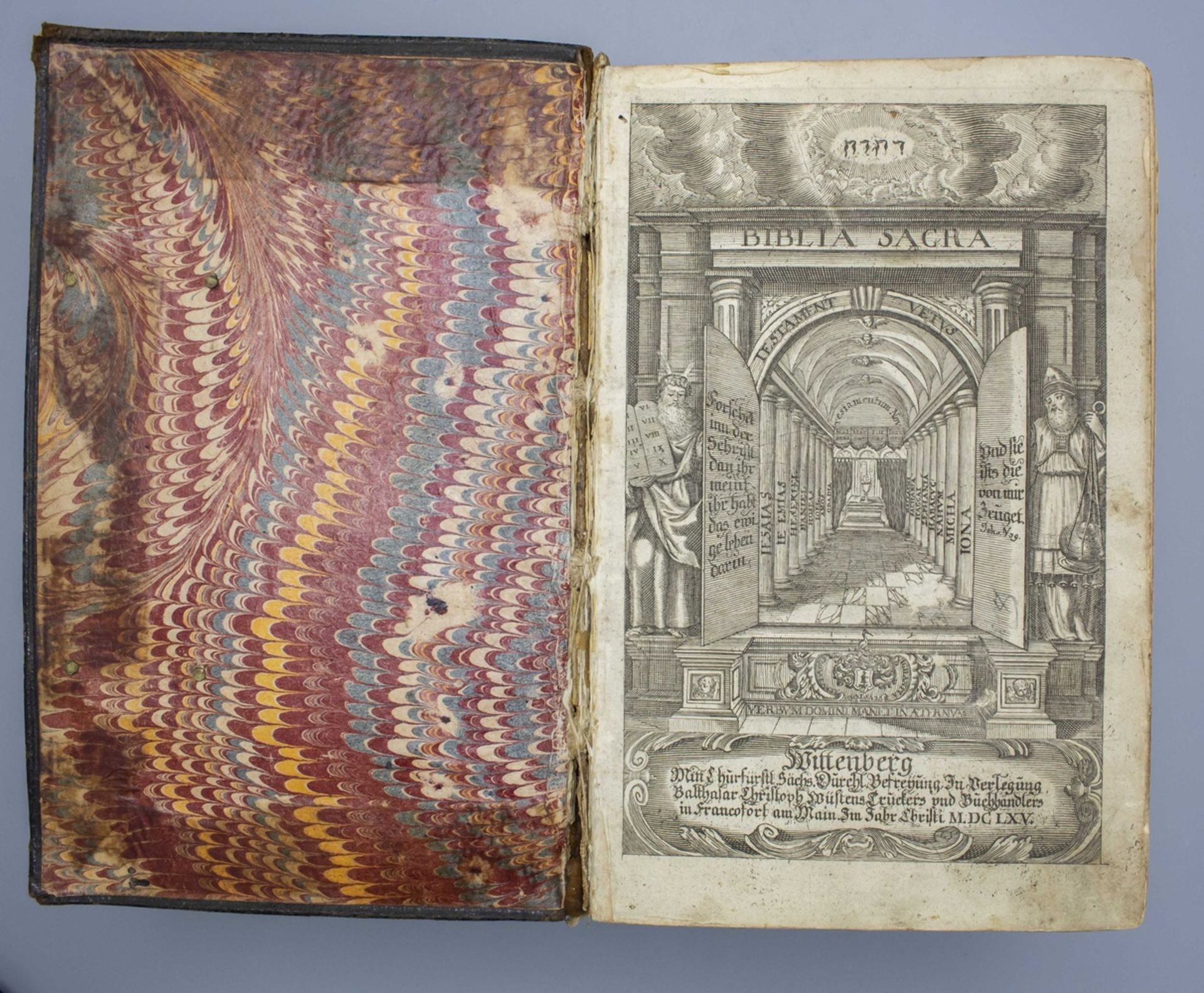 Bibel / A bible 'Biblia Sacra', Altes und neues Testament in Luther-Übersetzung, 1665