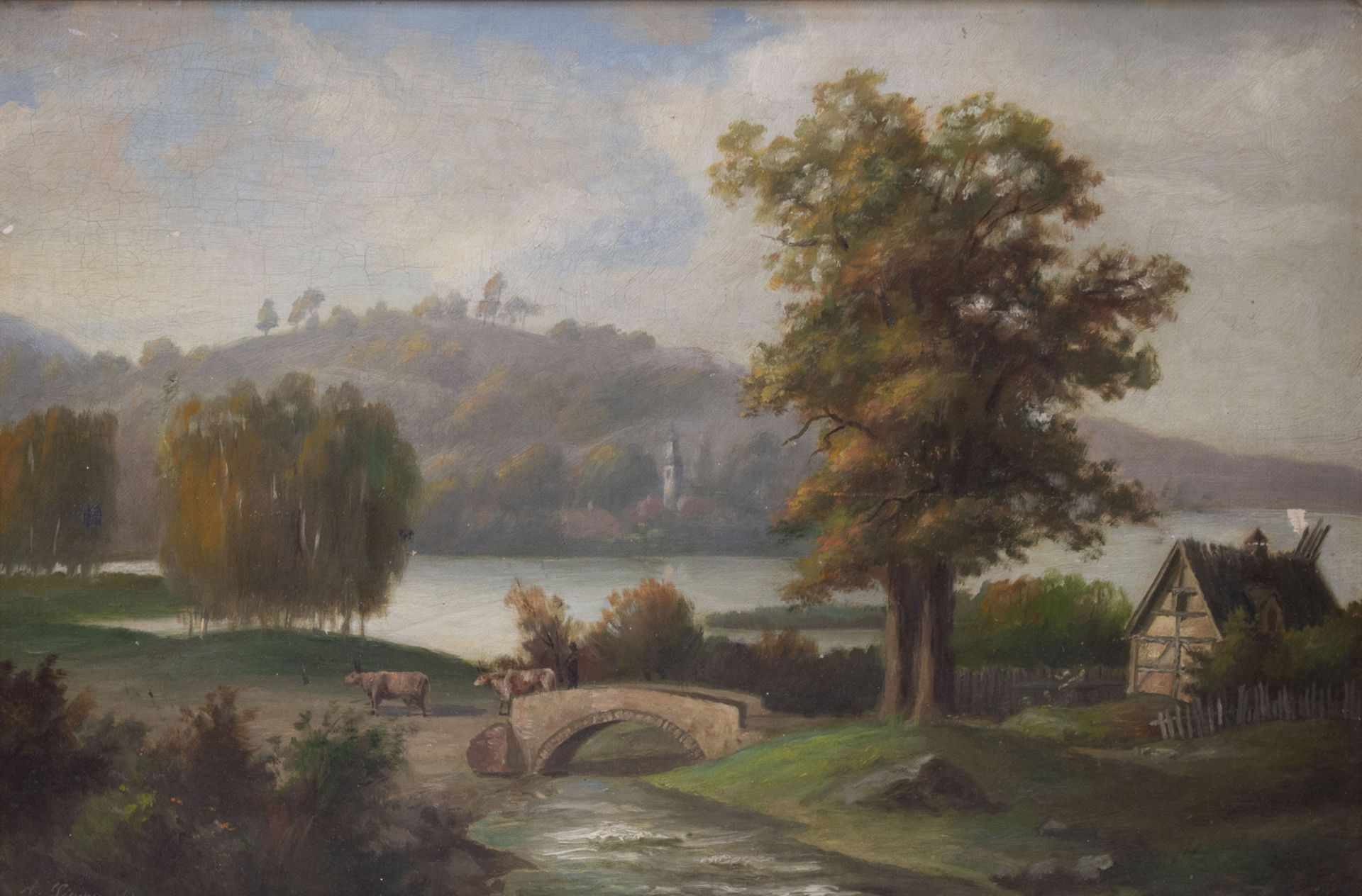 Albert LIPCZINSKI (1876-1974), 'Landschaft mit Weidetieren'/ 'Landscape with cattle'