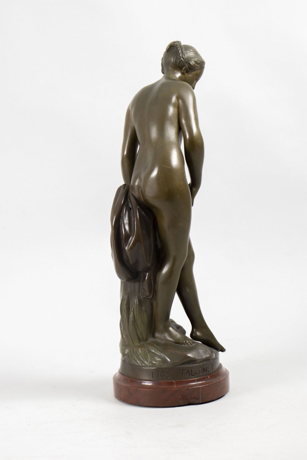 Die Badende, Bronzeskulptur nach Etienne Maurice Falconet (1716 -1791) - Bild 4 aus 7