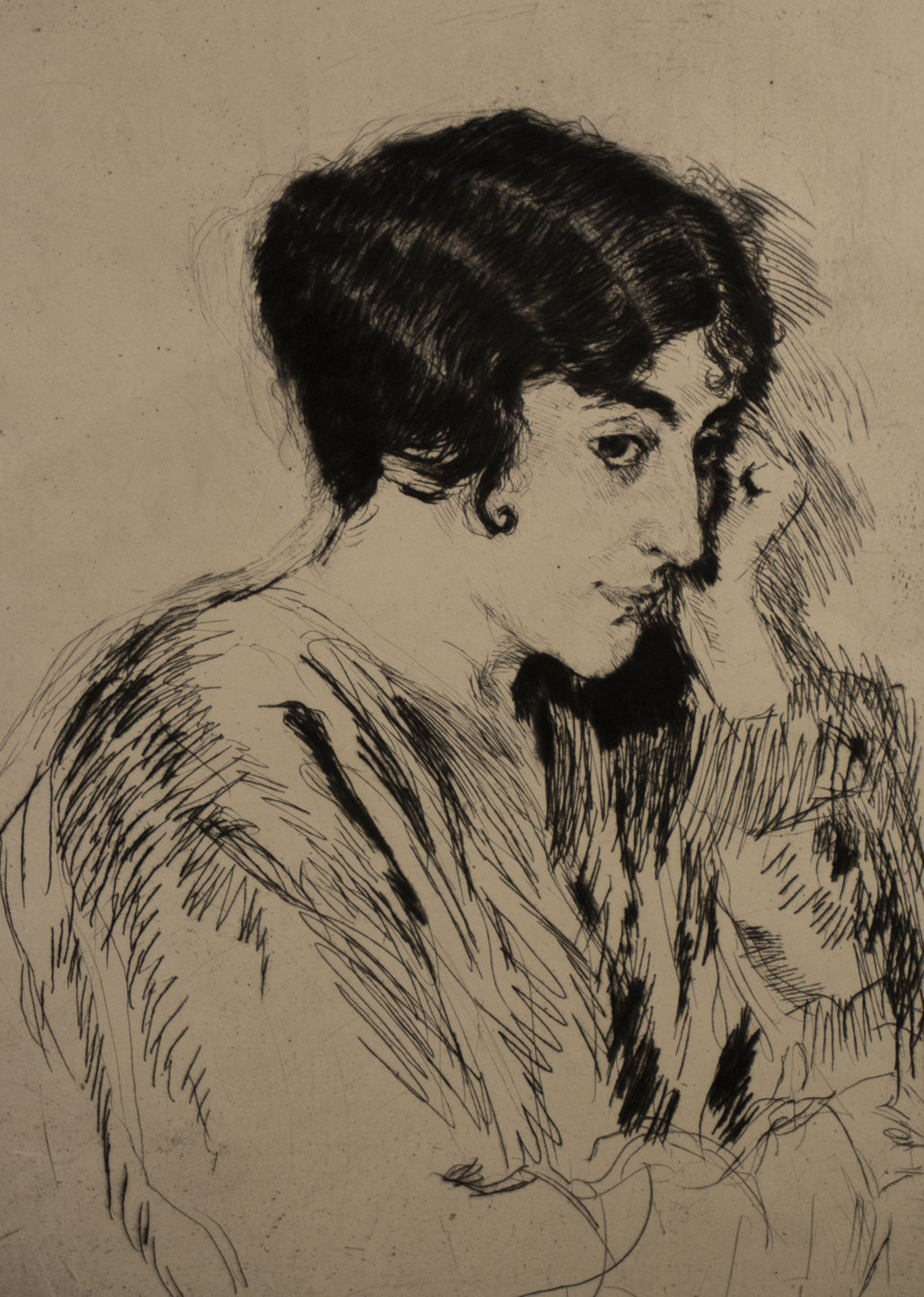 Joseph OPPENHEIMER (1876-1966), 'Porträt einer eleganten Dame im Nachthemd' / 'Portrait of an ... - Image 6 of 7