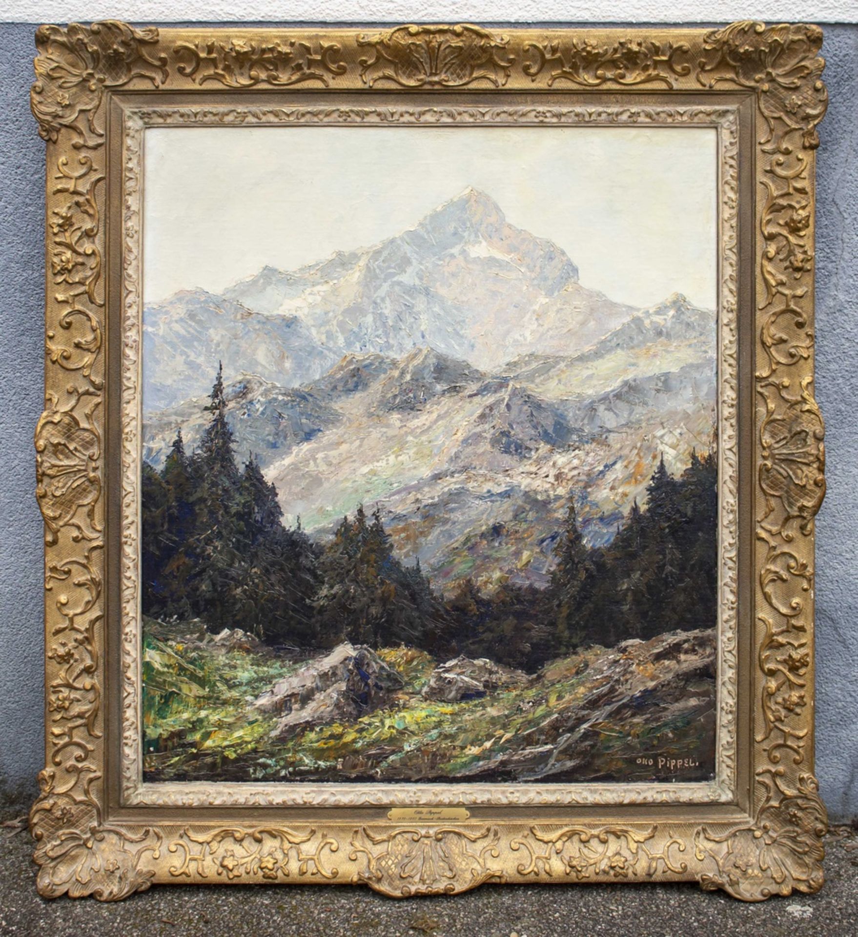 Otto PIPPEL (1878-1960), 'Die Alpspitze bei Garmisch' / 'The Alp top near Garmisch' - Image 2 of 6
