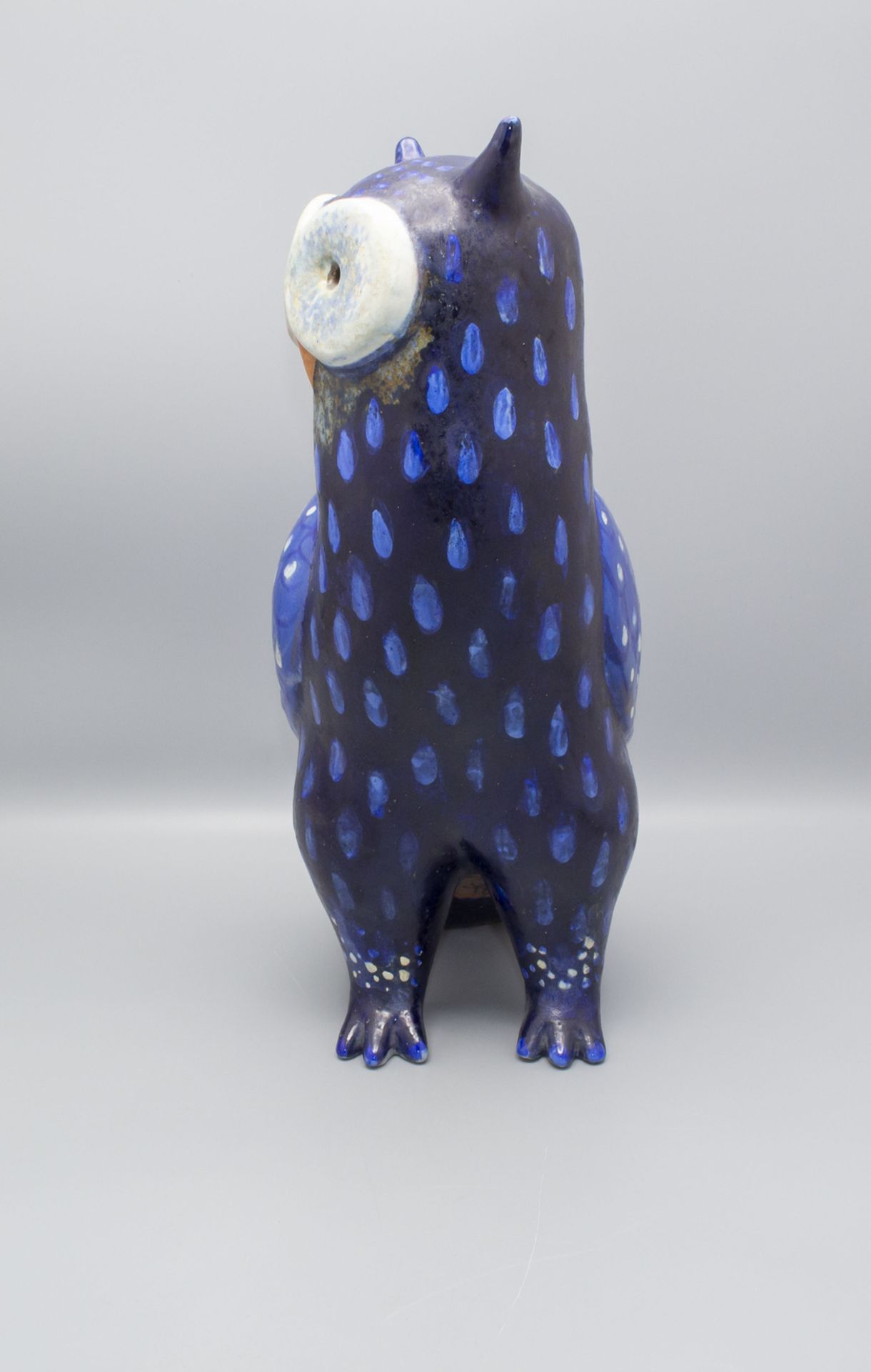 Keramik-Zierobjekt 'Eule' / A decorative ceramic object 'Owl', Karlsruher Majolika, ... - Image 2 of 5