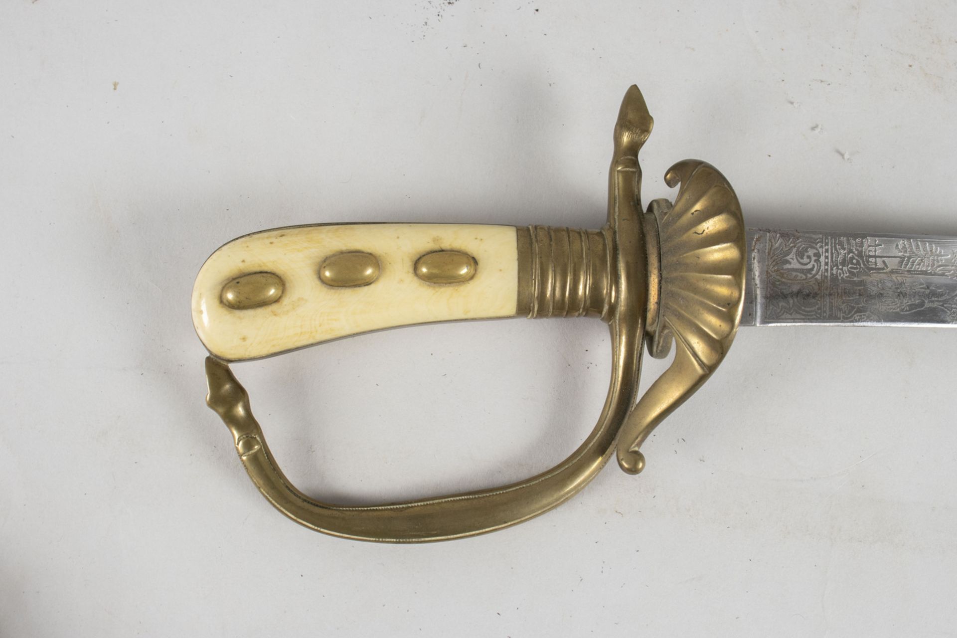 Hirschfänger mit Beimesser / A hunting knife with additional knife, deutsch, Ende 19. Jh. - Bild 4 aus 6