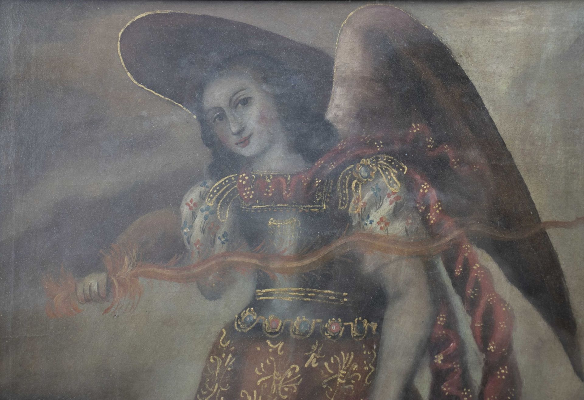Künstler des 18. Jh., 'Engel mit Flammenschwert' / Artist of the 18 th. century, 'An angel ... - Image 3 of 4